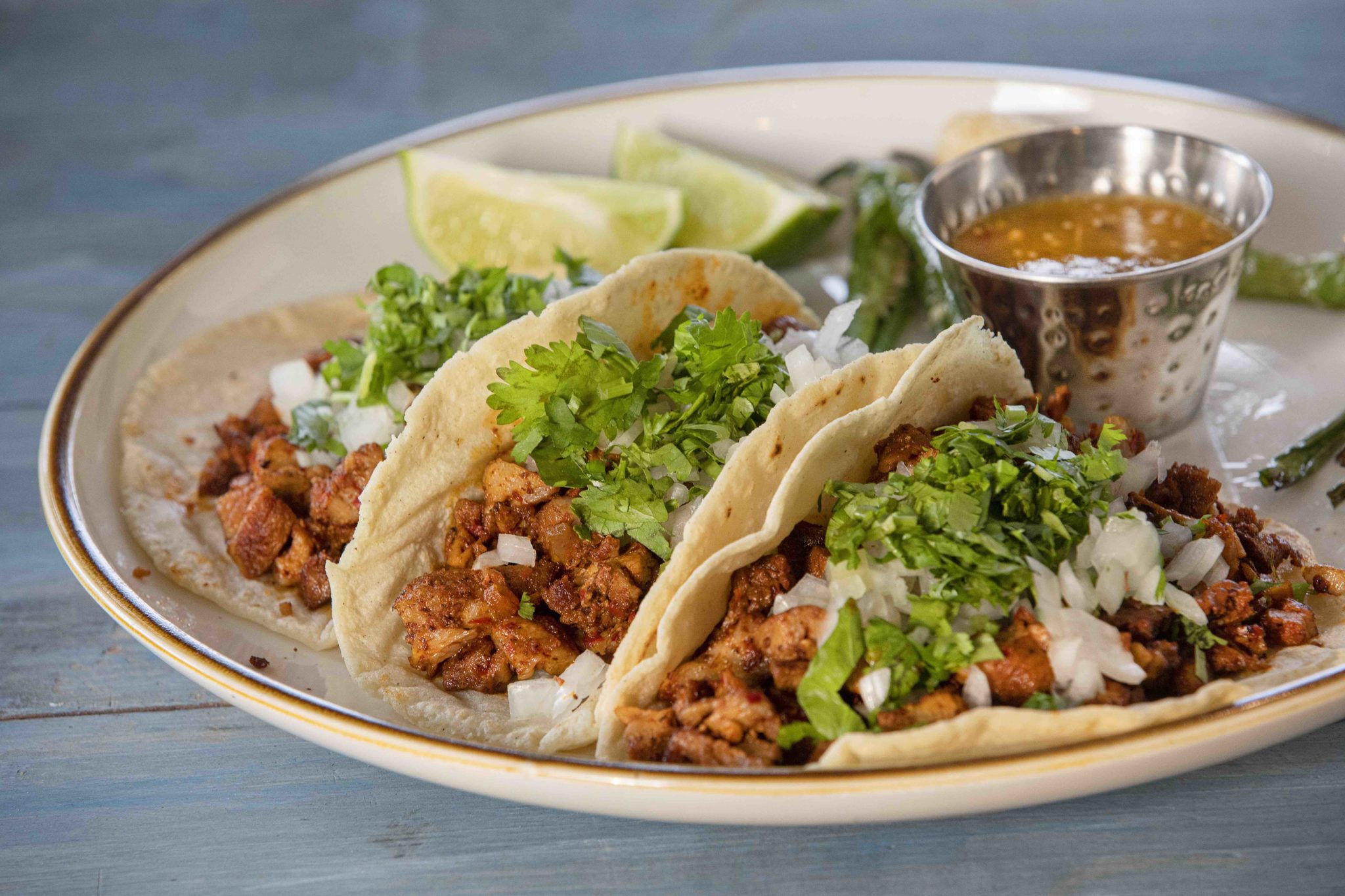 Tacos al Pastor from Cielito Lindo restaurant in Santa Rosa. (John Burgess / The Press Democrat)