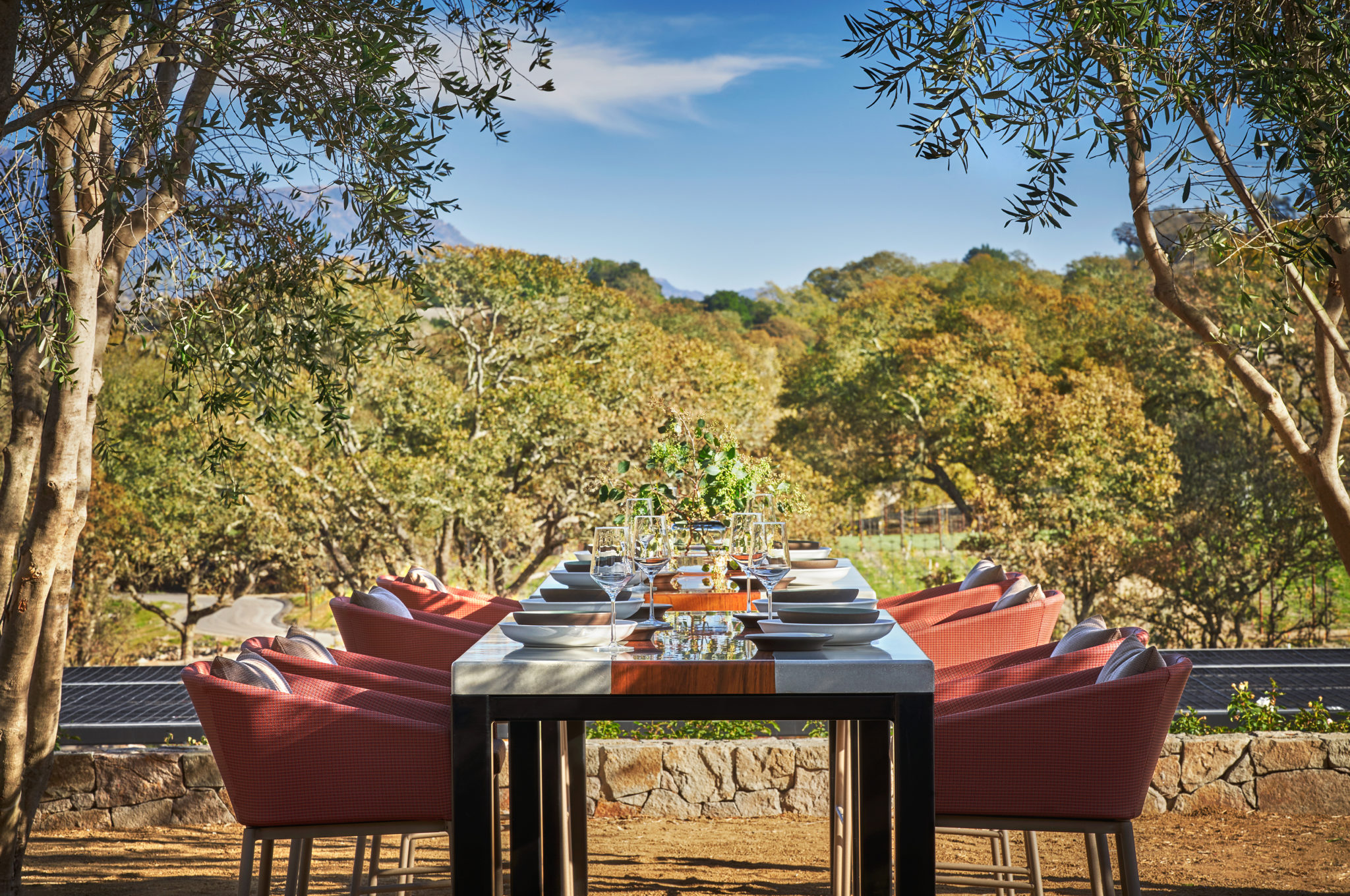 The Olive Terrace at Montage Healdsburg's Hazel Hill restaurant. (Christian Horan Photography)