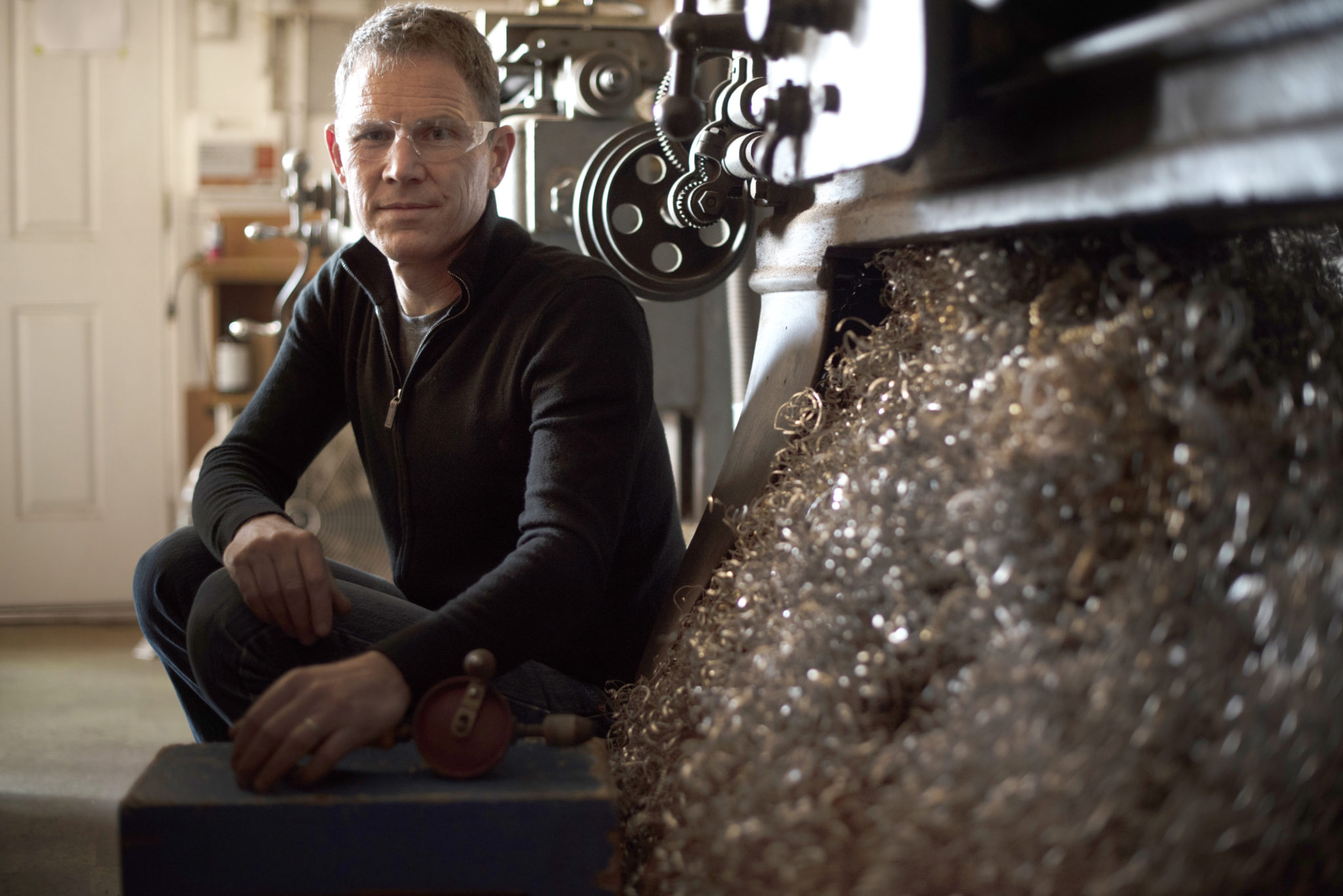 Furniture maker Paul Benson at his workshop in Sonoma, California. January 14, 2021. (Photo: Erik Castro/for Sonoma Magazine)