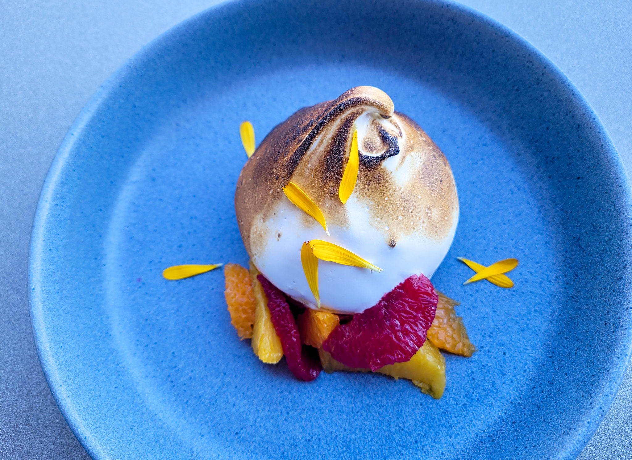 Meyer lemon tart at Scout Field Bar at the Montage in Healdsburg. (Heather Irwin/Sonoma Magazine)