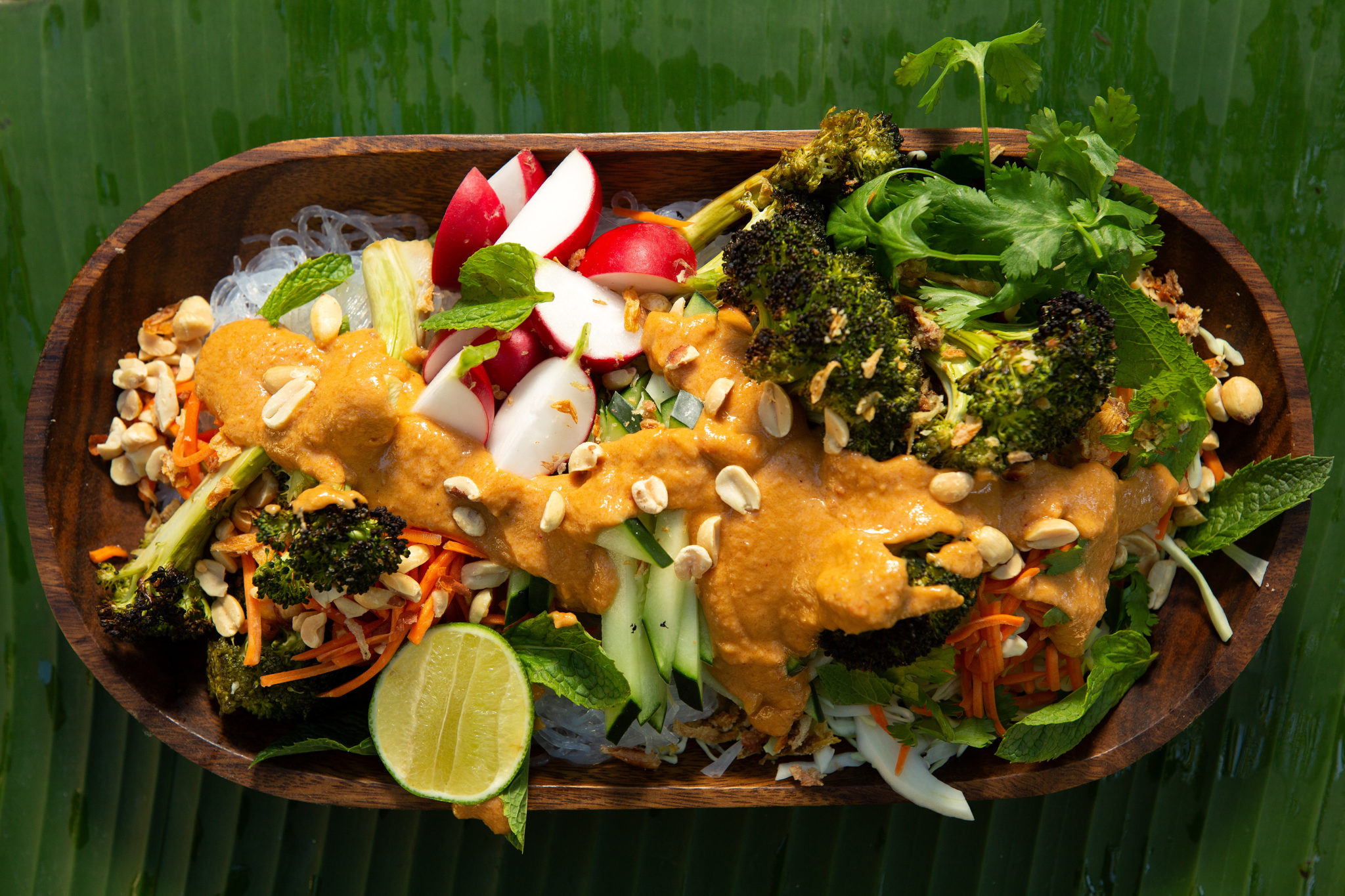 Peanut noodle salad prepared by Jamilah Nixon-Mathis, chef and founder of Jam's Joy Bungalow. (Alvin Jornada/The Press Democrat)