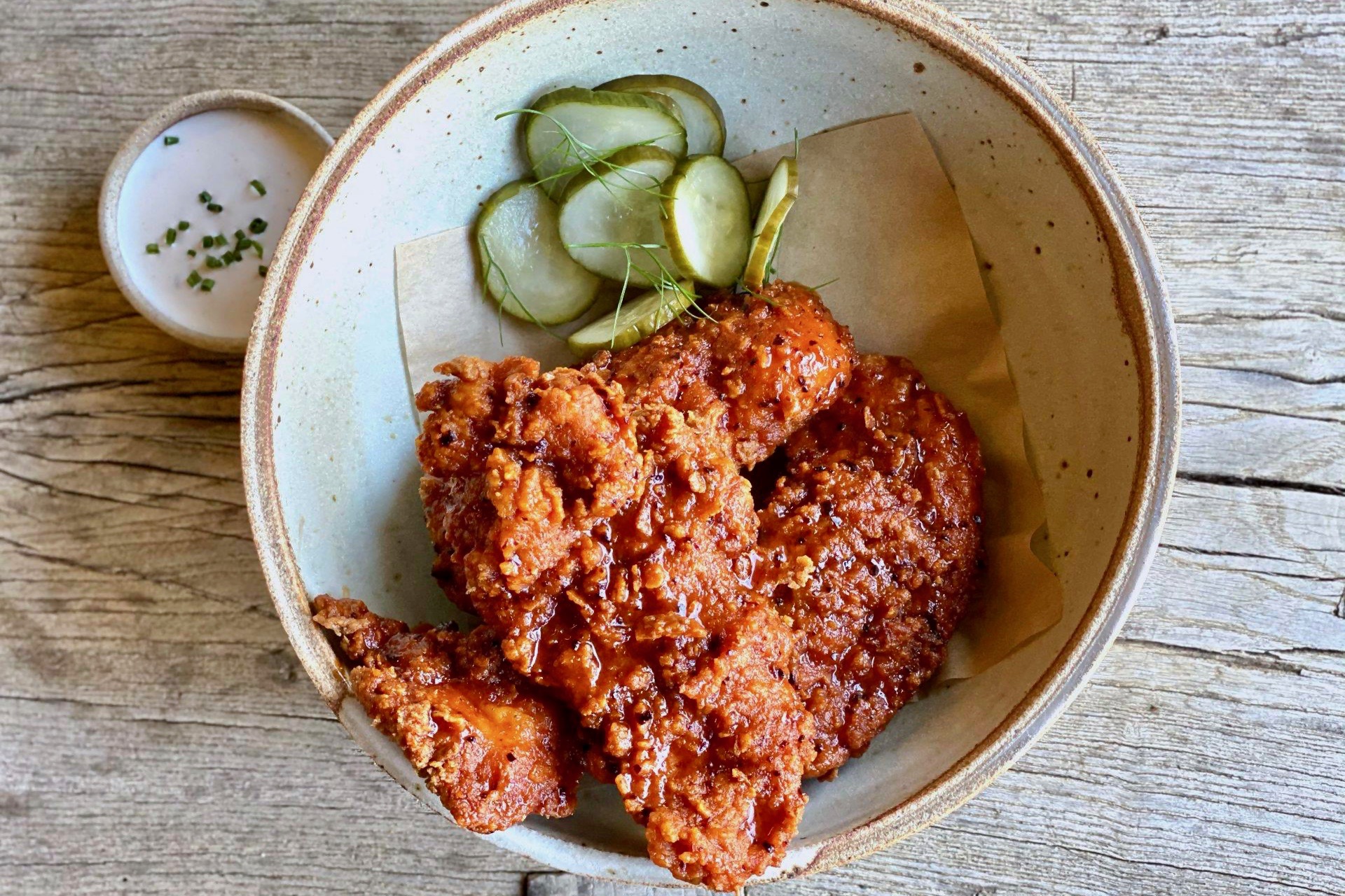 Fried chicken from Folktable in Sonoma. (Courtesy of Folktable)