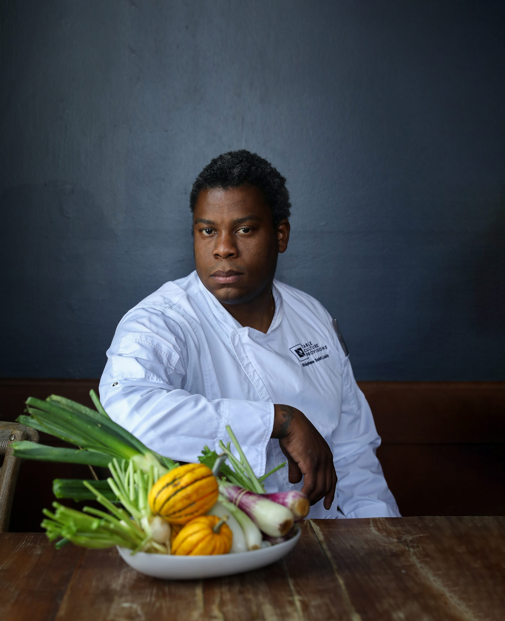 Stephane Saint Louis, chef/owner of Table Culture Provisions in Petaluma. (Christopher Chung/ The Press Democrat)