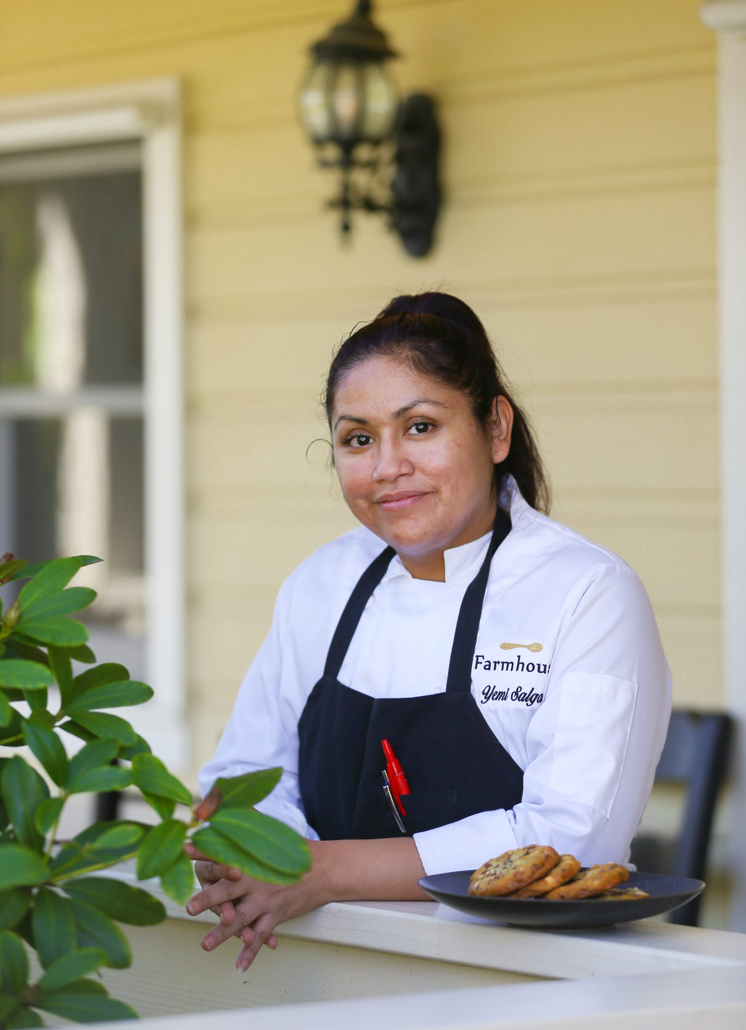 Yemi Salgado is a chef at the Farmhouse Inn restaurant near Forestville. (Christopher Chung/ The Press Democrat)