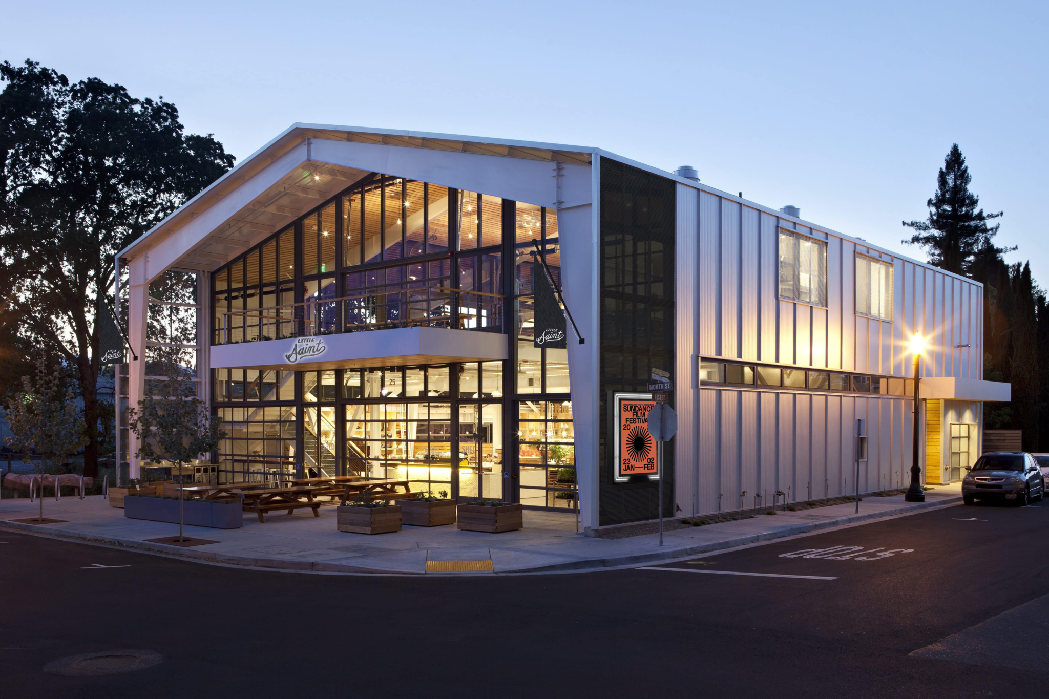 Exterior of the former Healdsburg SHED, now being transformed into Little Saint. (Courtesy of Little Saint)