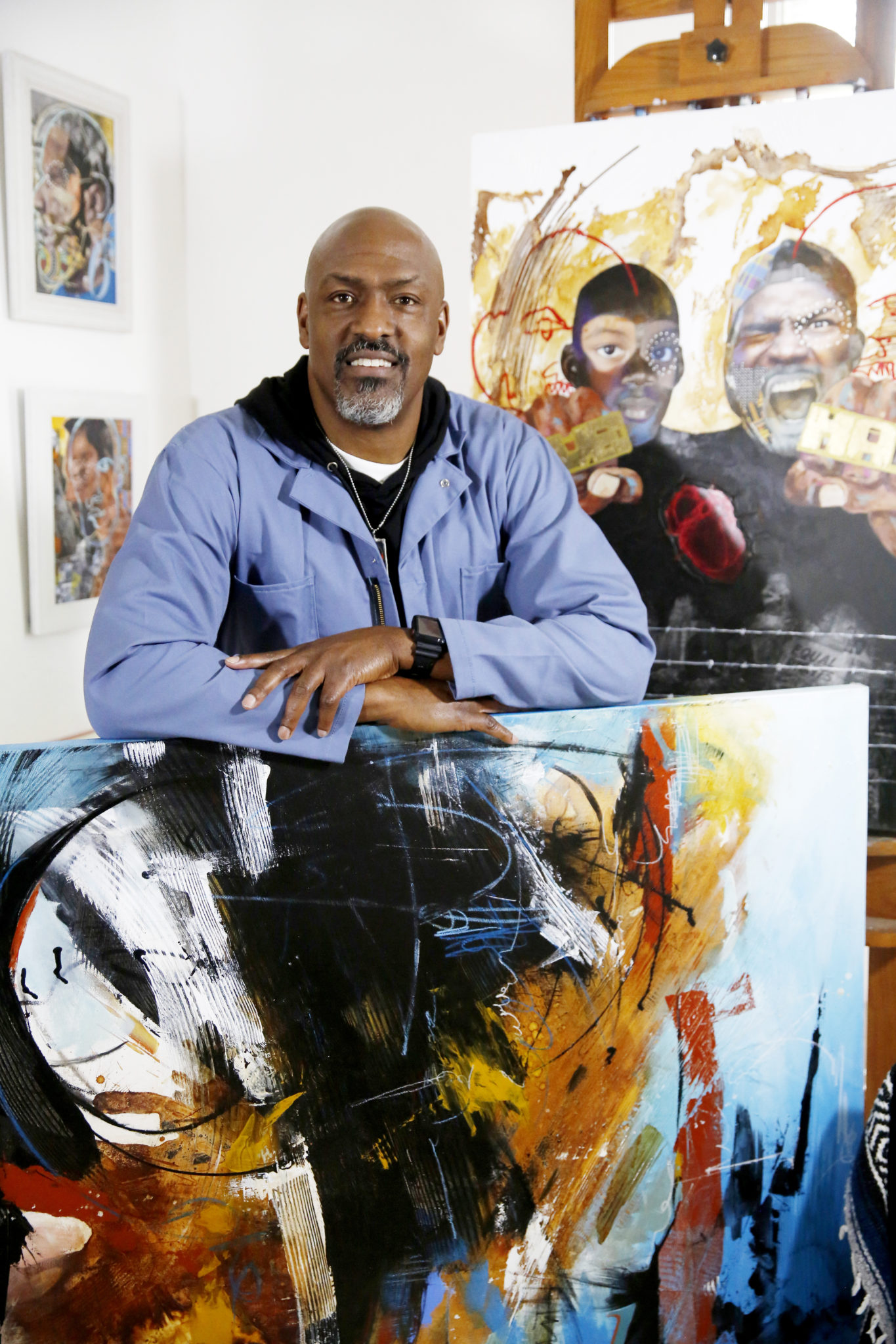 Artist Orin Carpenter at his art studio in Novato, Calif., on Sunday, March 14, 2021. (Beth Schlanker / The Press Democrat)