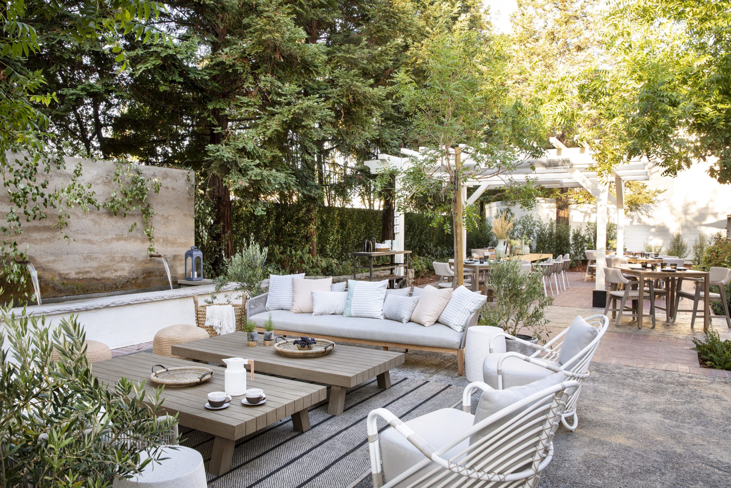 Outdoor dining area at Layla restaurant at MacArthur Place in Sonoma. (Karyn Millet/MacArthur Place)