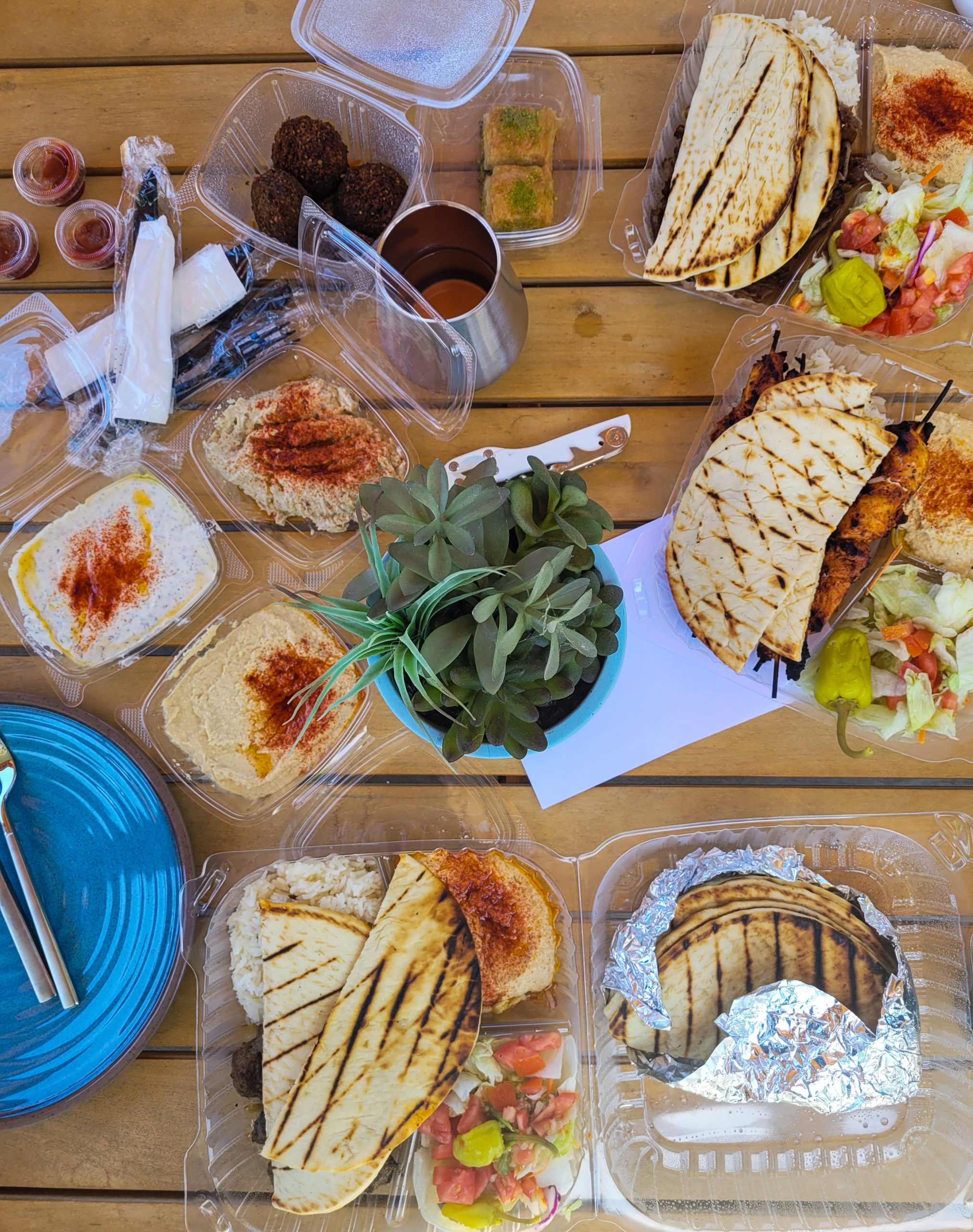 A Mediterranean feast from Santa Rosa Grill. Photo, Heather Irwin/Press Democrat