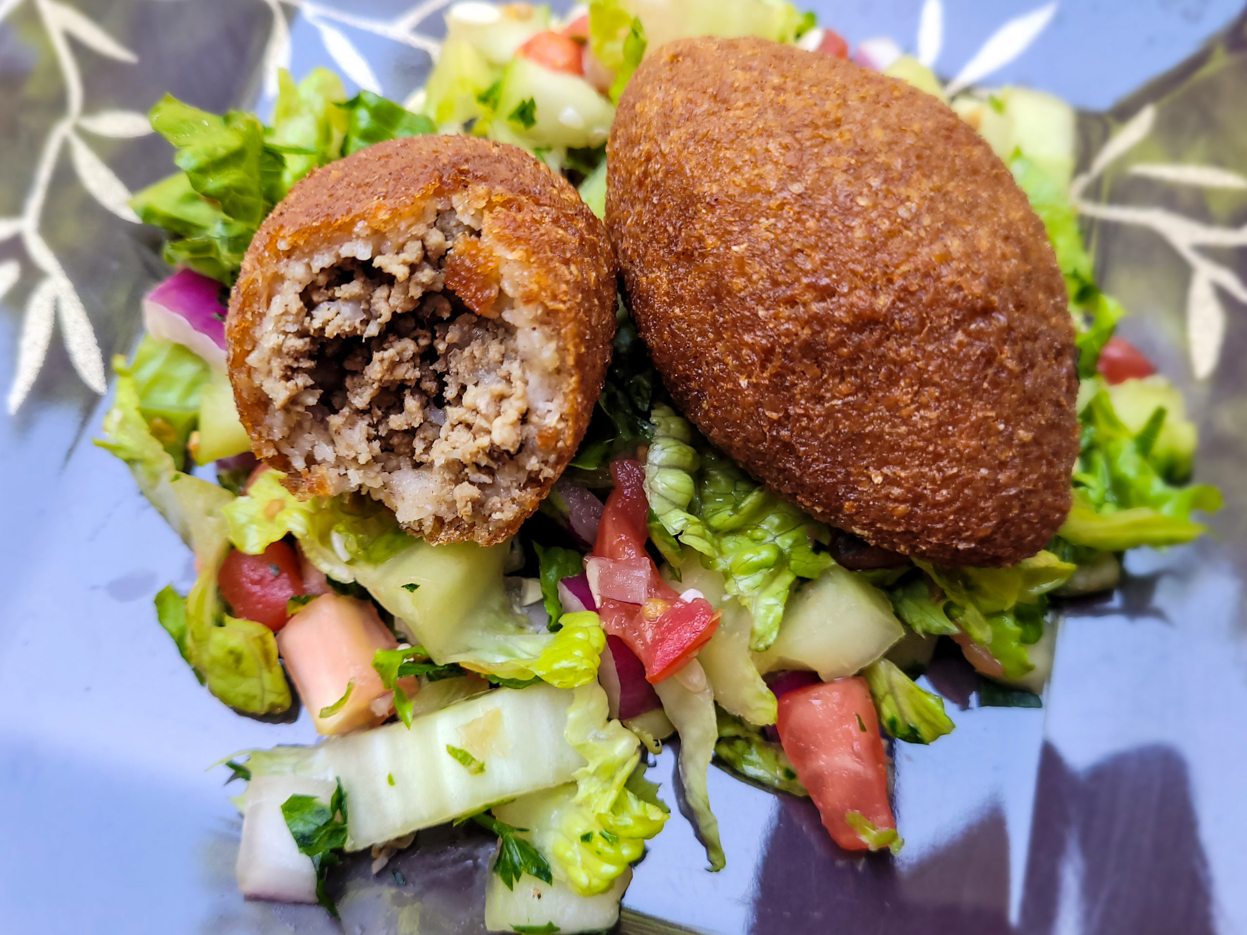 Kibbie, ground beef with cracked wheat and pine nuts. (Heather Irwin/The Press Democrat)