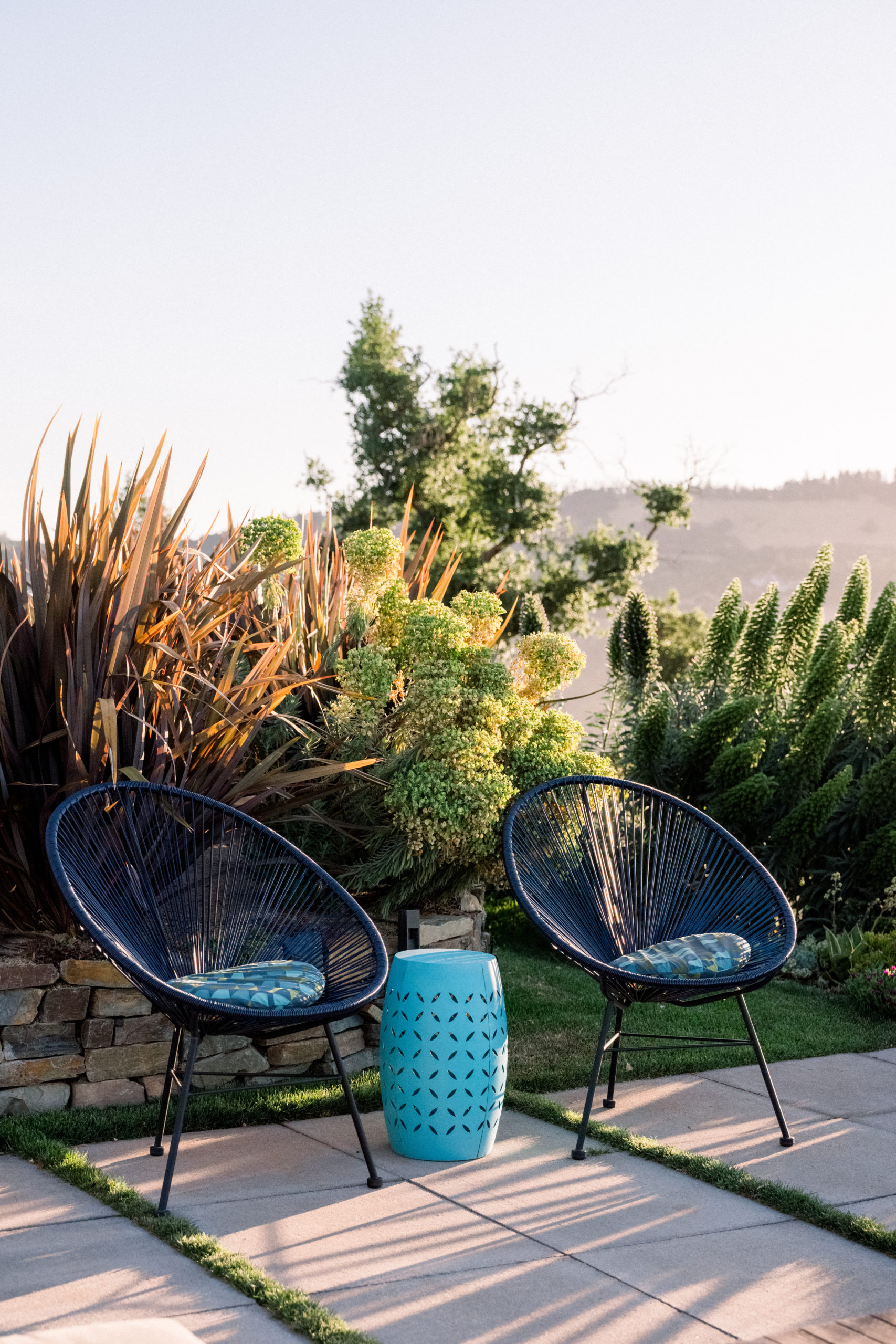 Backyard seating. (Eileen Roche)