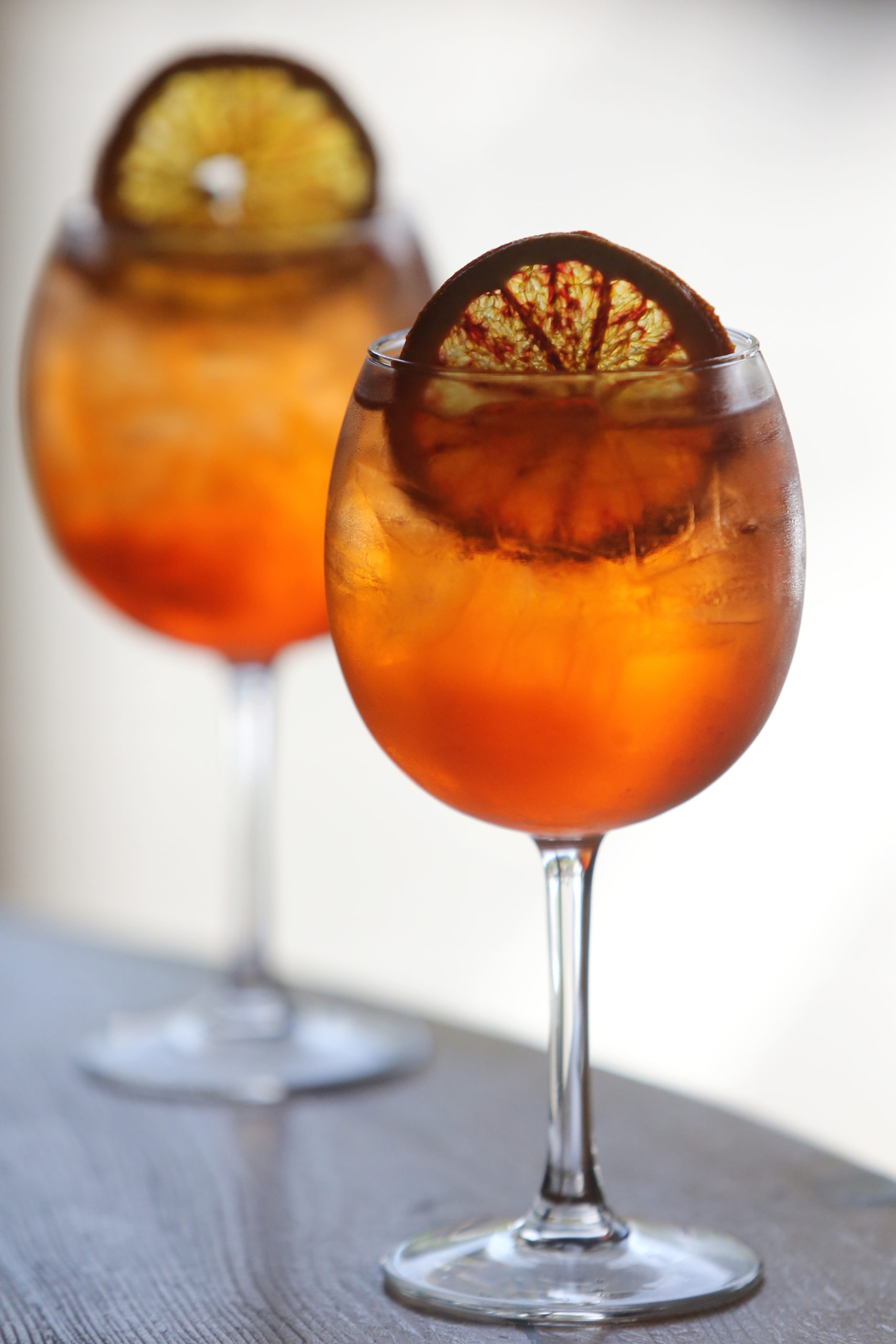 The Aperol Spritz cocktail at Negri&apos;s in Occidental, Calif., on Thursday, May 13, 2021. (Beth Schlanker/Sonoma Magazine)