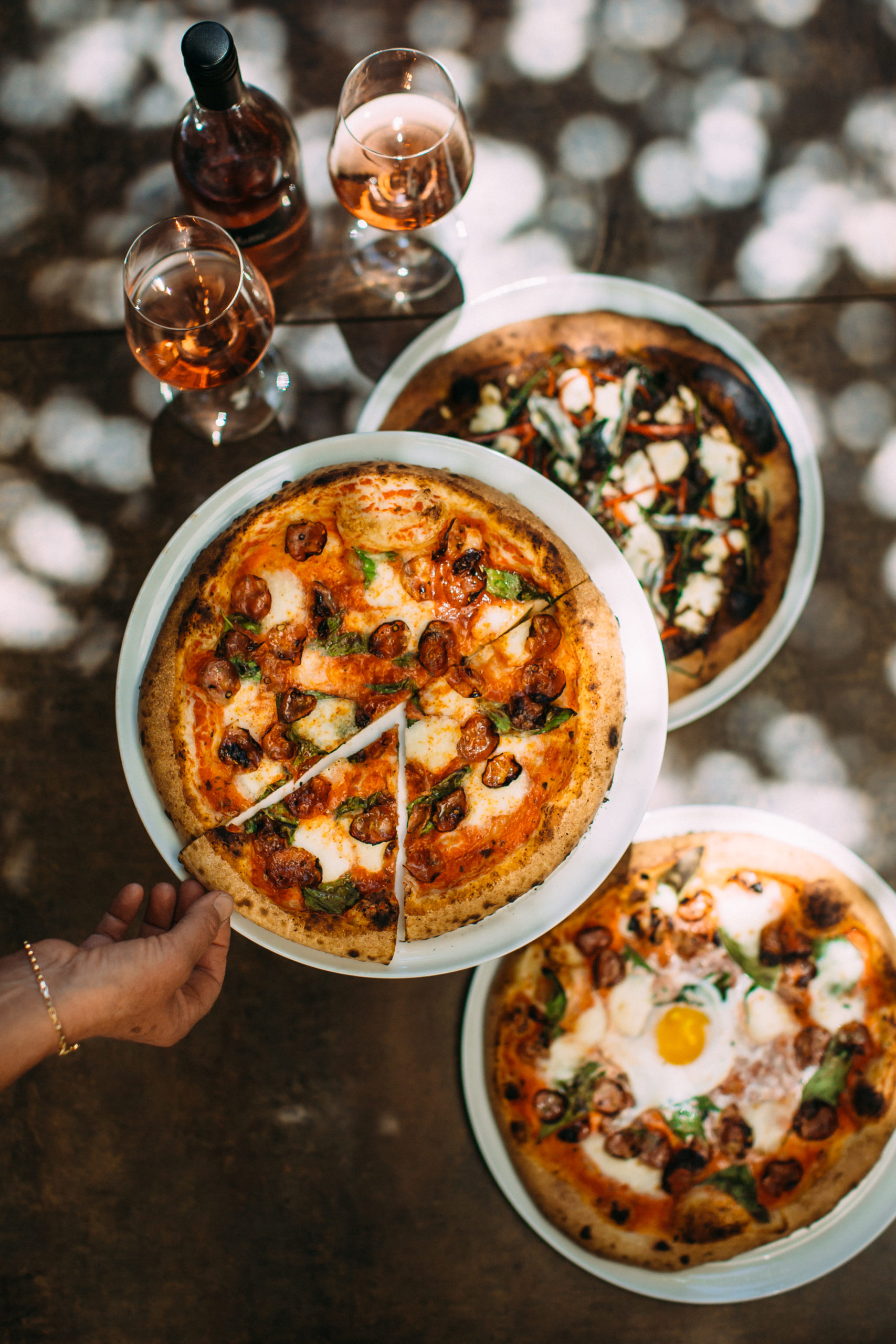 Flatbreads from The Matheson in Healdsburg. (Courtesy of Michael Woolsey)