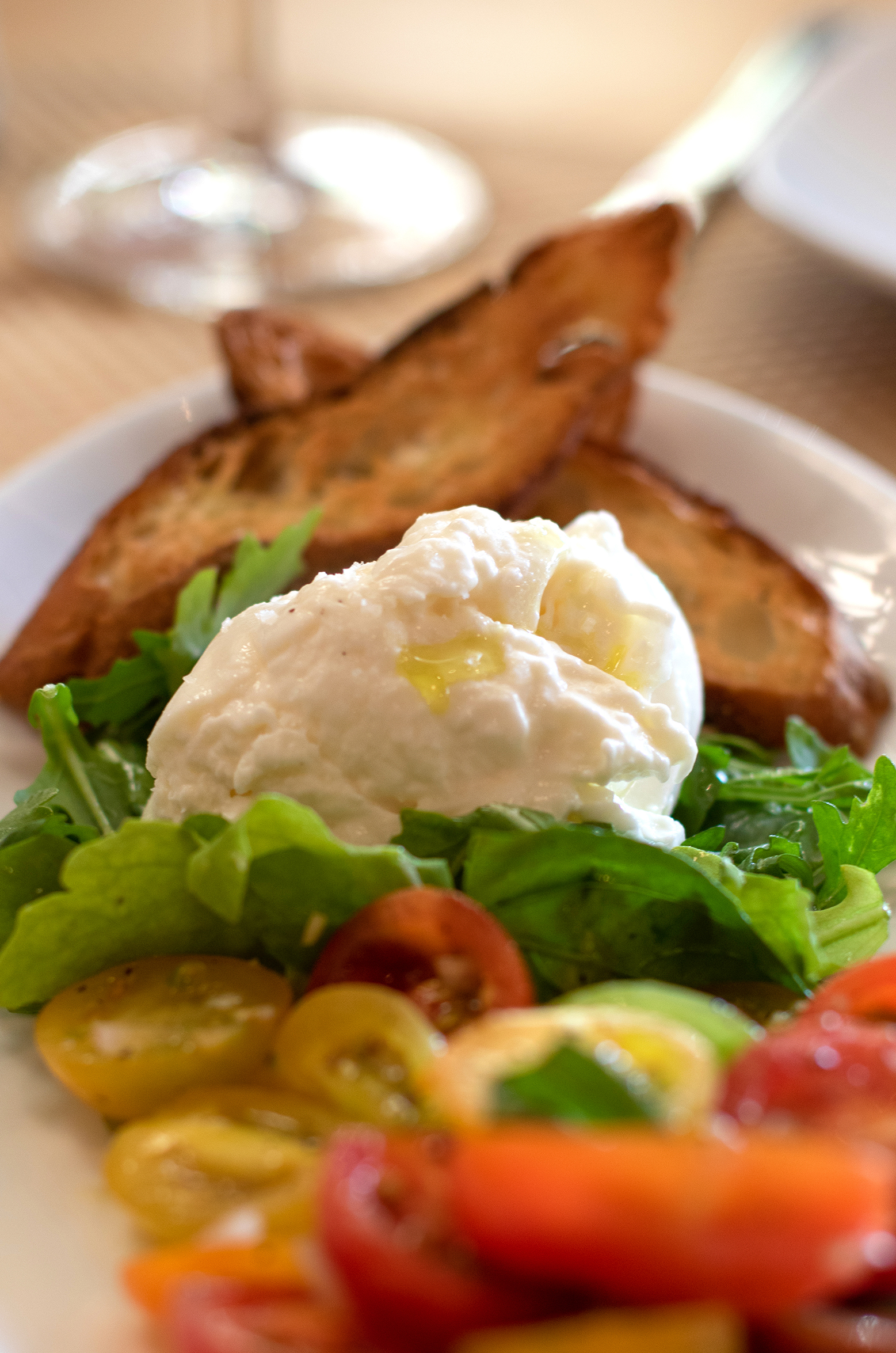 Burrata at Central market in Petaluma. (Heather Irwin/Sonoma Magazine)