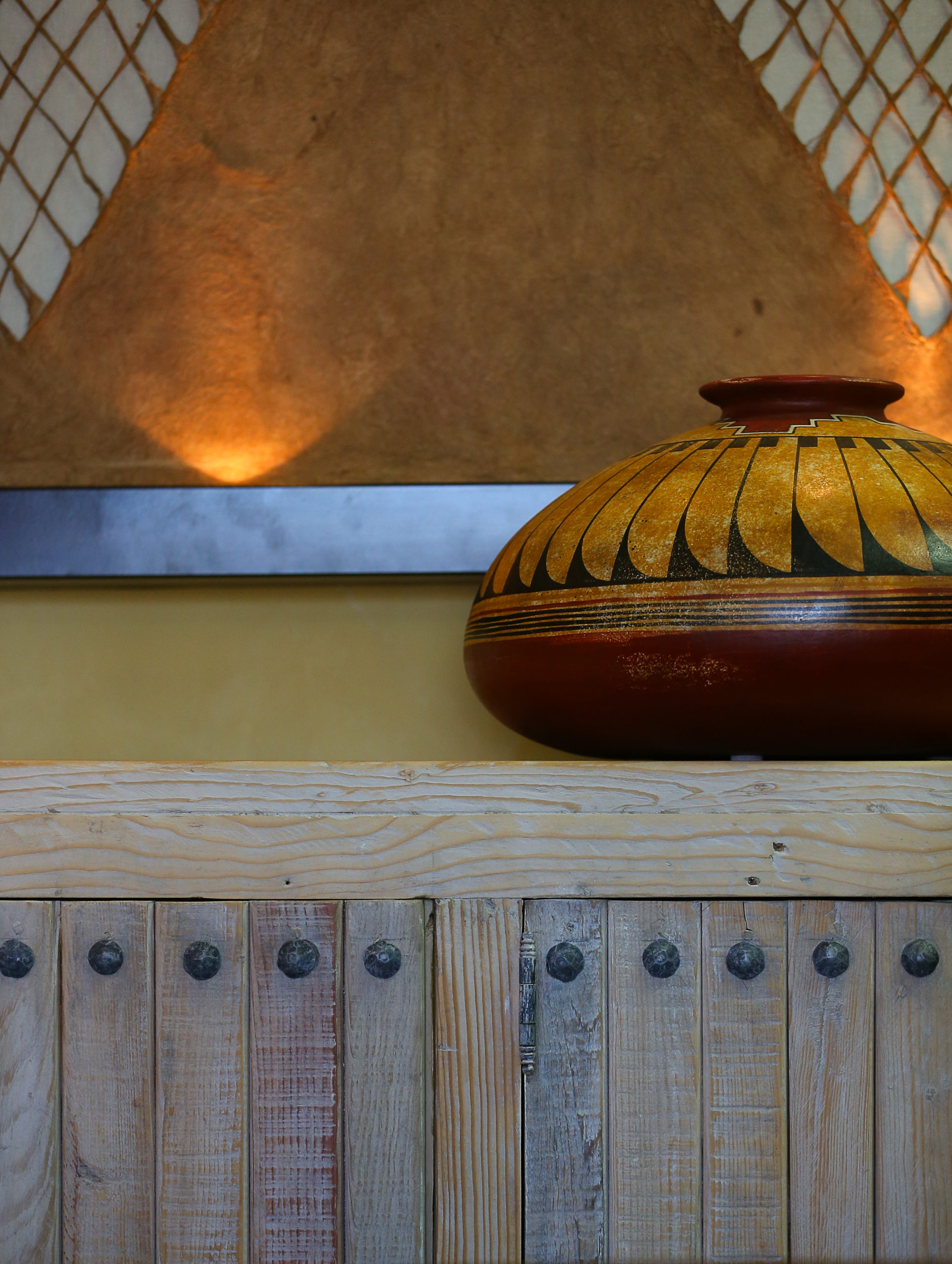 A cabinet created by Jorge Martinez at his Wine Country Decor showroom in Santa Rosa on Friday, May 7, 2021. (Christopher Chung/ The Press Democrat)