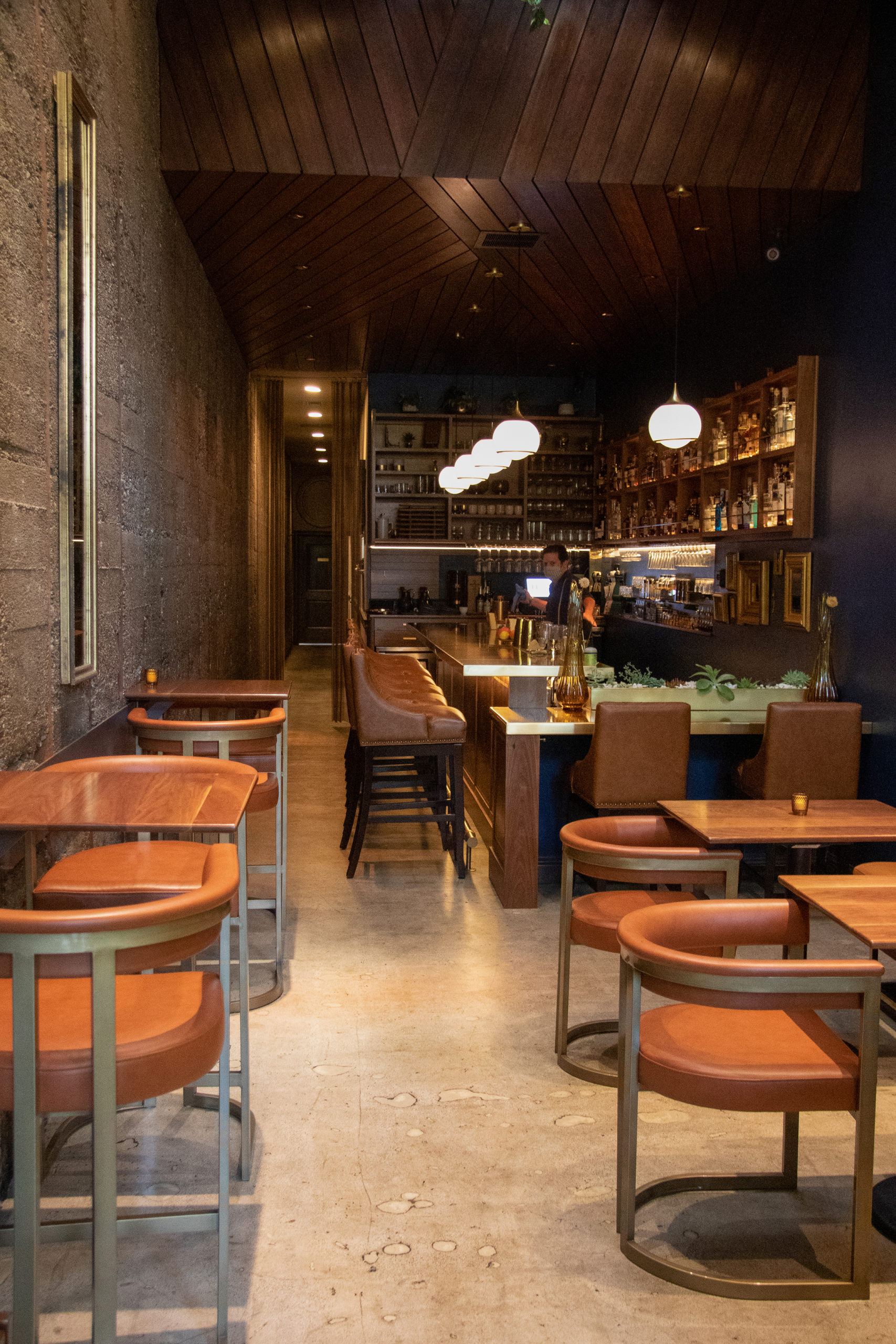 Interior at Burdock Bar in Healdsburg. (Heather Irwin/Sonoma Magazine)