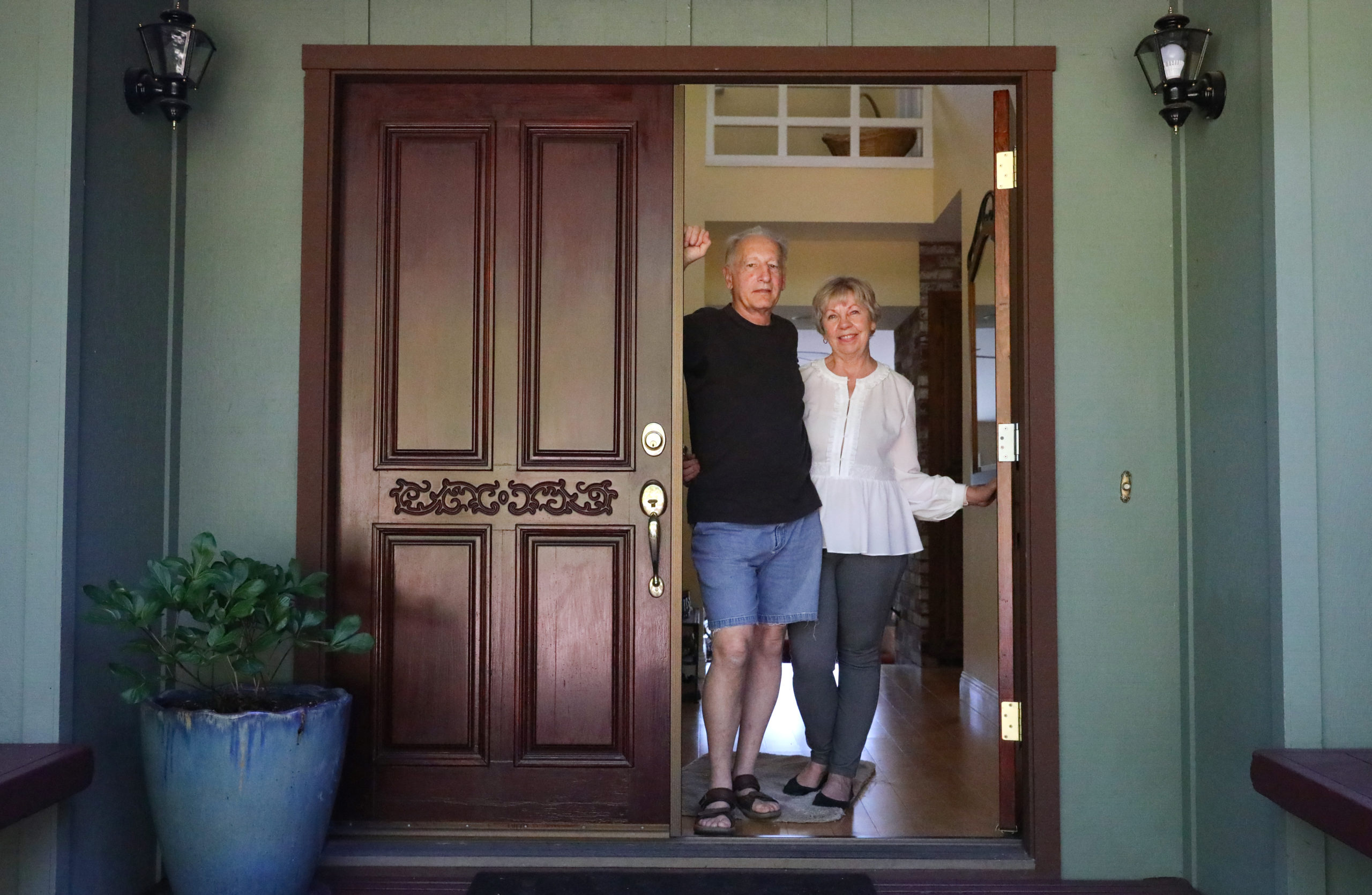 Rich Steiner and Jan Cregan are selling their Santa Rosa home to move to Tennessee, due to wildfire danger and the high cost of living in Sonoma County. Steiner has lived in Sonoma County for 46 years, and Cregan has been here for 31 years. (Christopher Chung/ The Press Democrat)