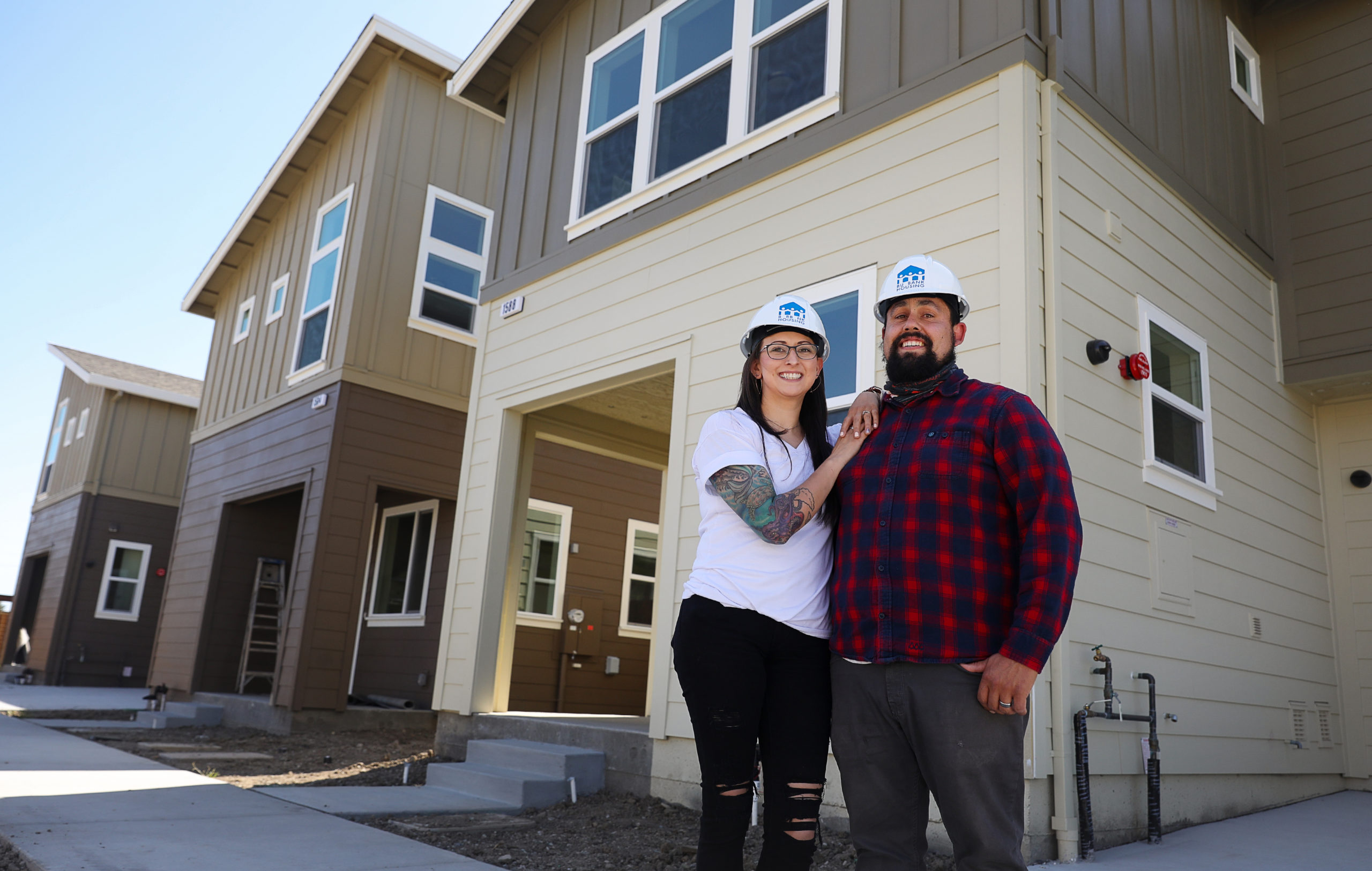 Stephanie and Greg Basurto were able to purchase a duet style single family home in the Lantana Homes community by the Burbank Housing Development Corporation in Santa Rosa. (Christopher Chung/The Press Democrat)
