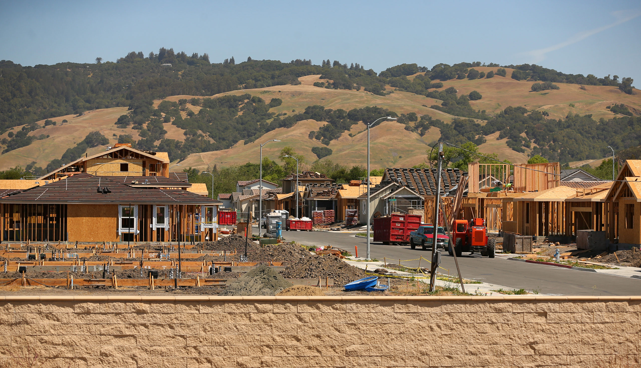 Single family homes in the Live Oak development by KB Home in Rohnert Park.(Christopher Chung/The Press Democrat)