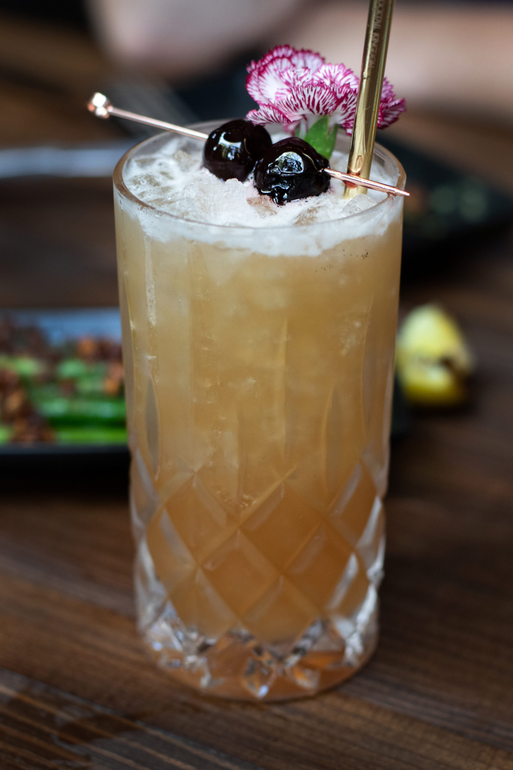 Custom rum drink with warm spices at Burdock Bar in Healdsburg. (Heather Irwin/Sonoma Magazine)