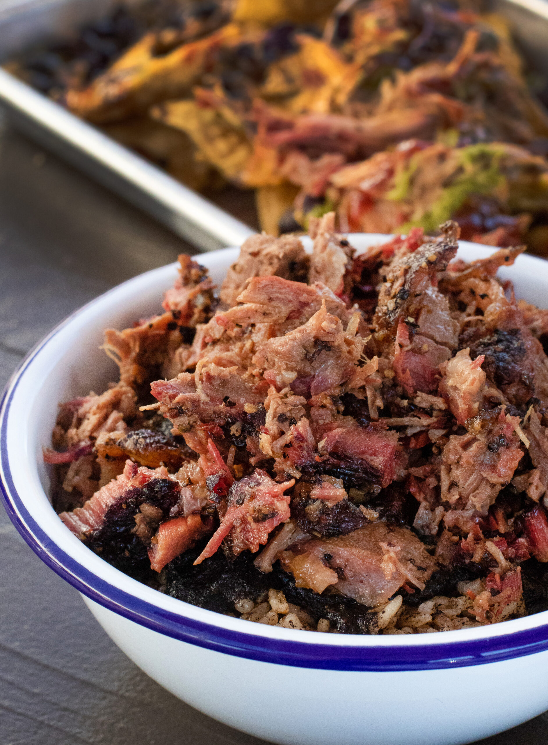 Brisket bowl at Austin's Barbecue at Old Possum Brewing. (Heather Irwin/Sonoma Magazine)