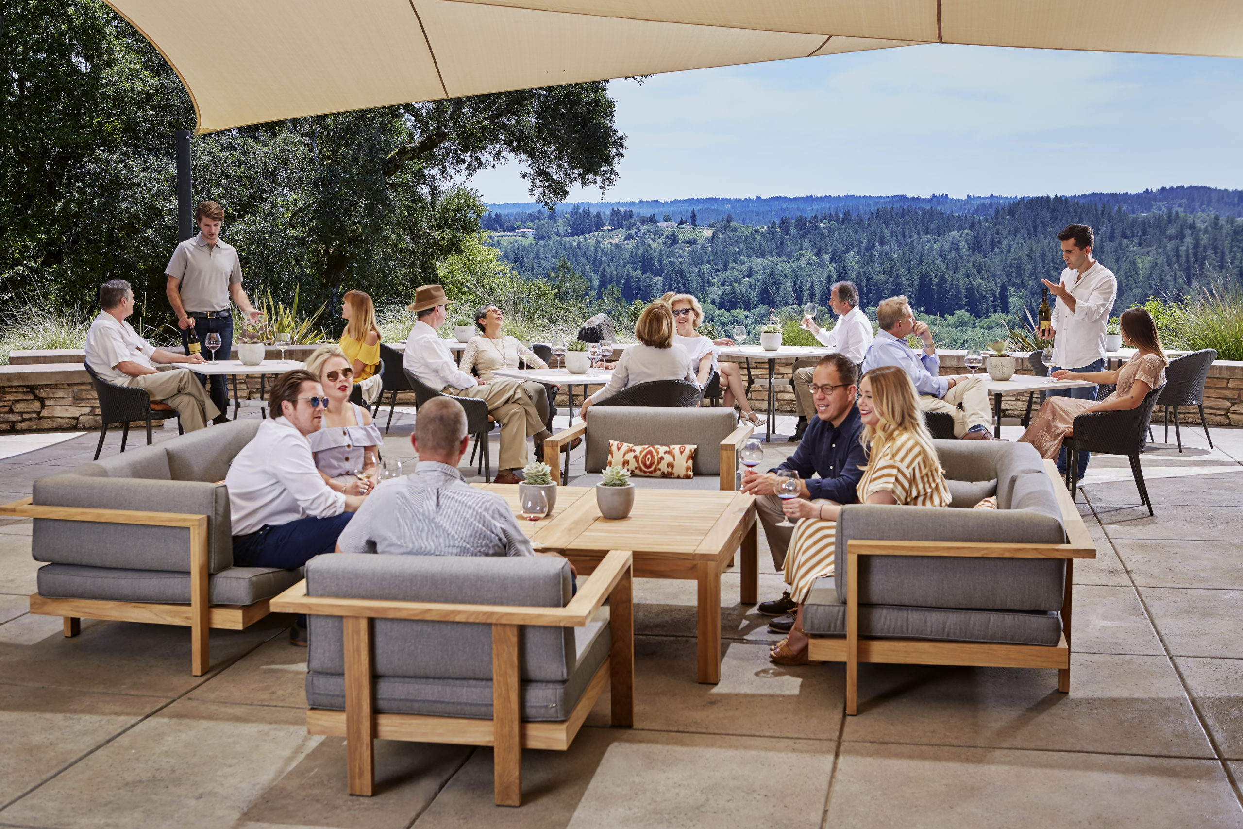 The outdoor terrace at Gary Farrell Vineyards & Winery in Healdsburg. (Gary Farrell Vineyards & Winery)