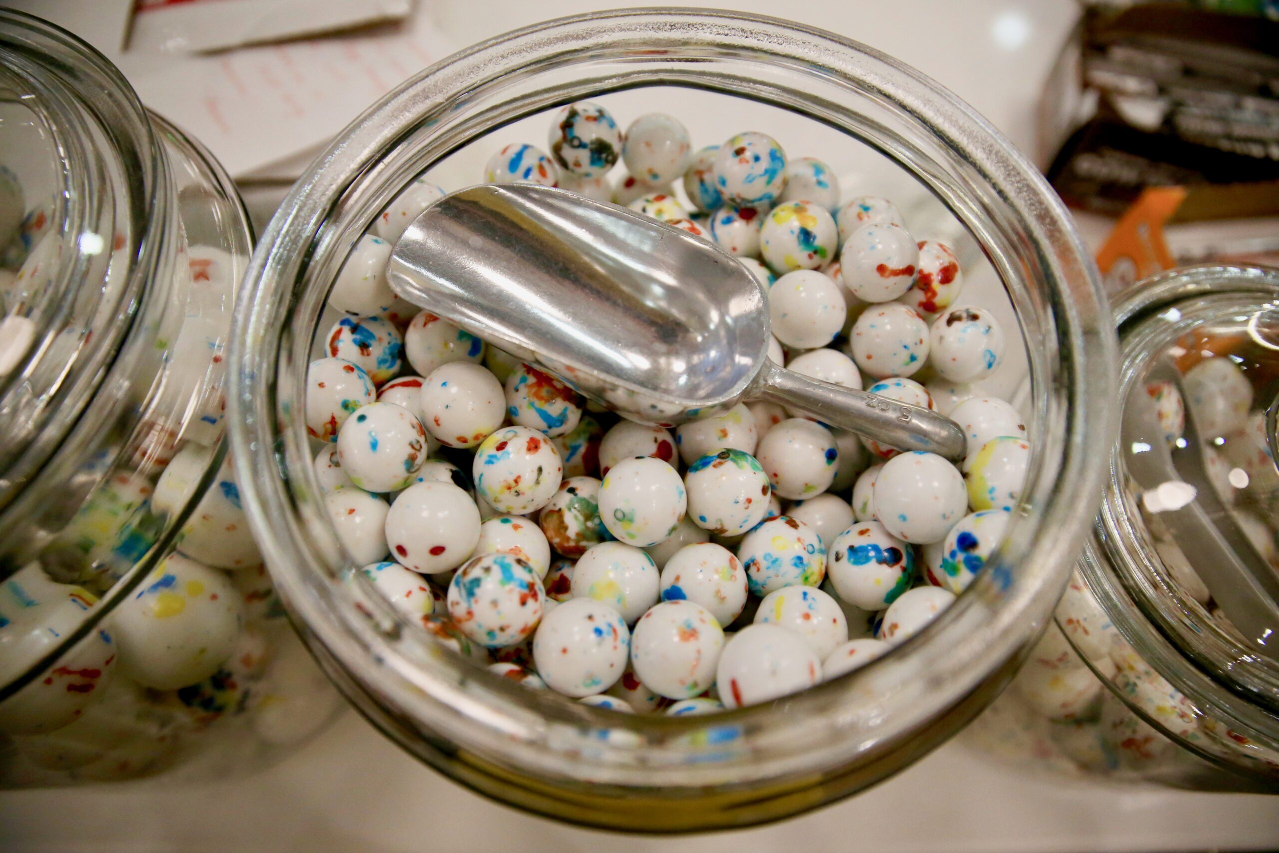 Jawbreakers for sale at Cravin's Candy Emporium in Petaluma, Calif., on Thursday, October 21, 2021.(Beth Schlanker/The Press Democrat)