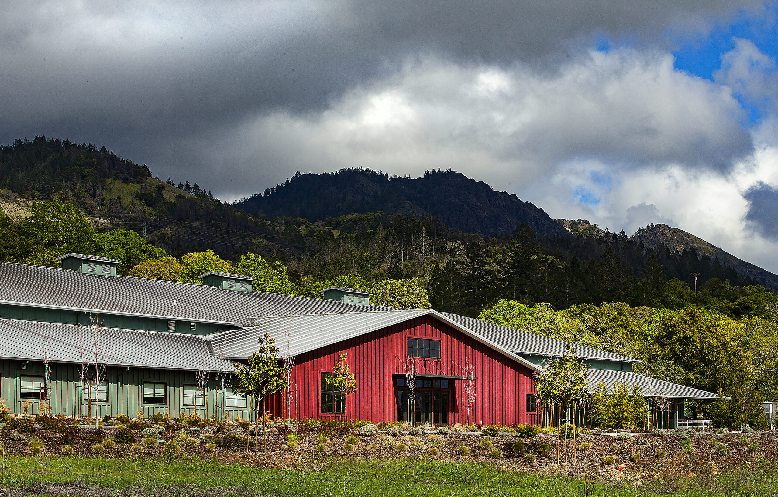 The Sugarloaf Crush facility rests at the base of Hood Mountain in Oakmont. (photo by John Burgess/Sonoma Magazine)