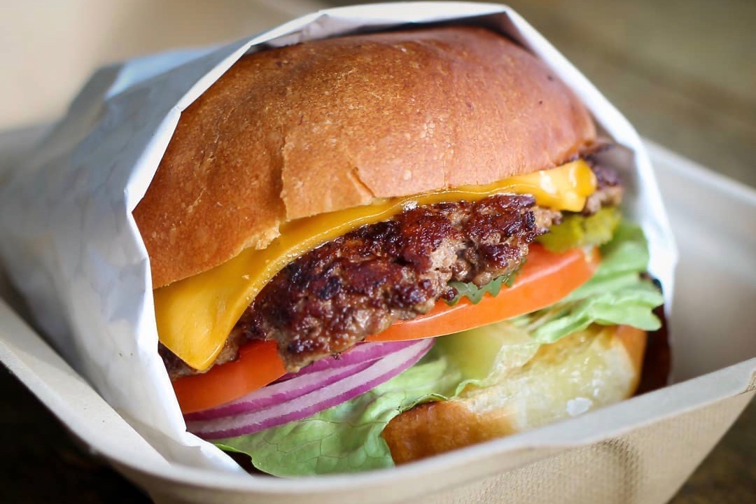 Smash burger from Sonoma Burger in Sebastopol. (Courtesy of Sonoma Burger)