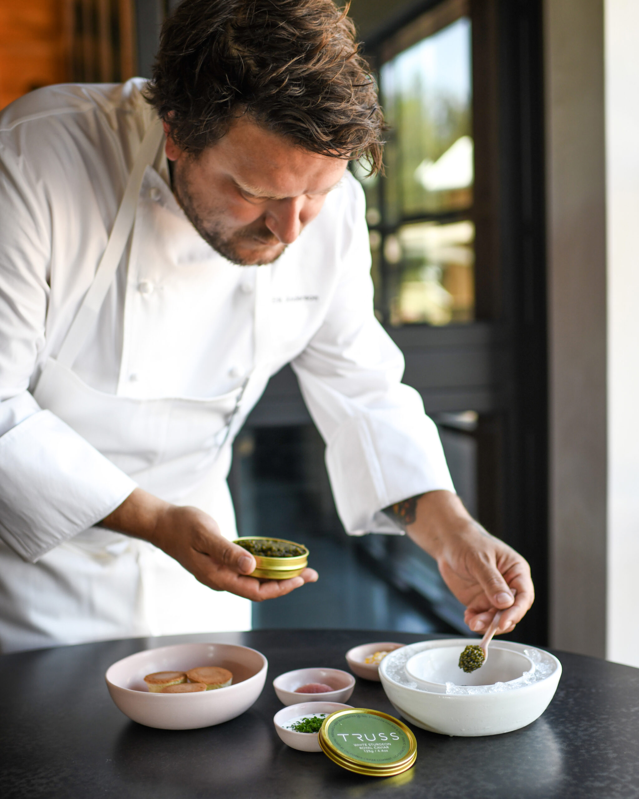 Chef Erik Anderson at Truss Restaurant + Bar at the Four Seasons Napa Valley. (Courtesy of Four Seasons Napa Valley)