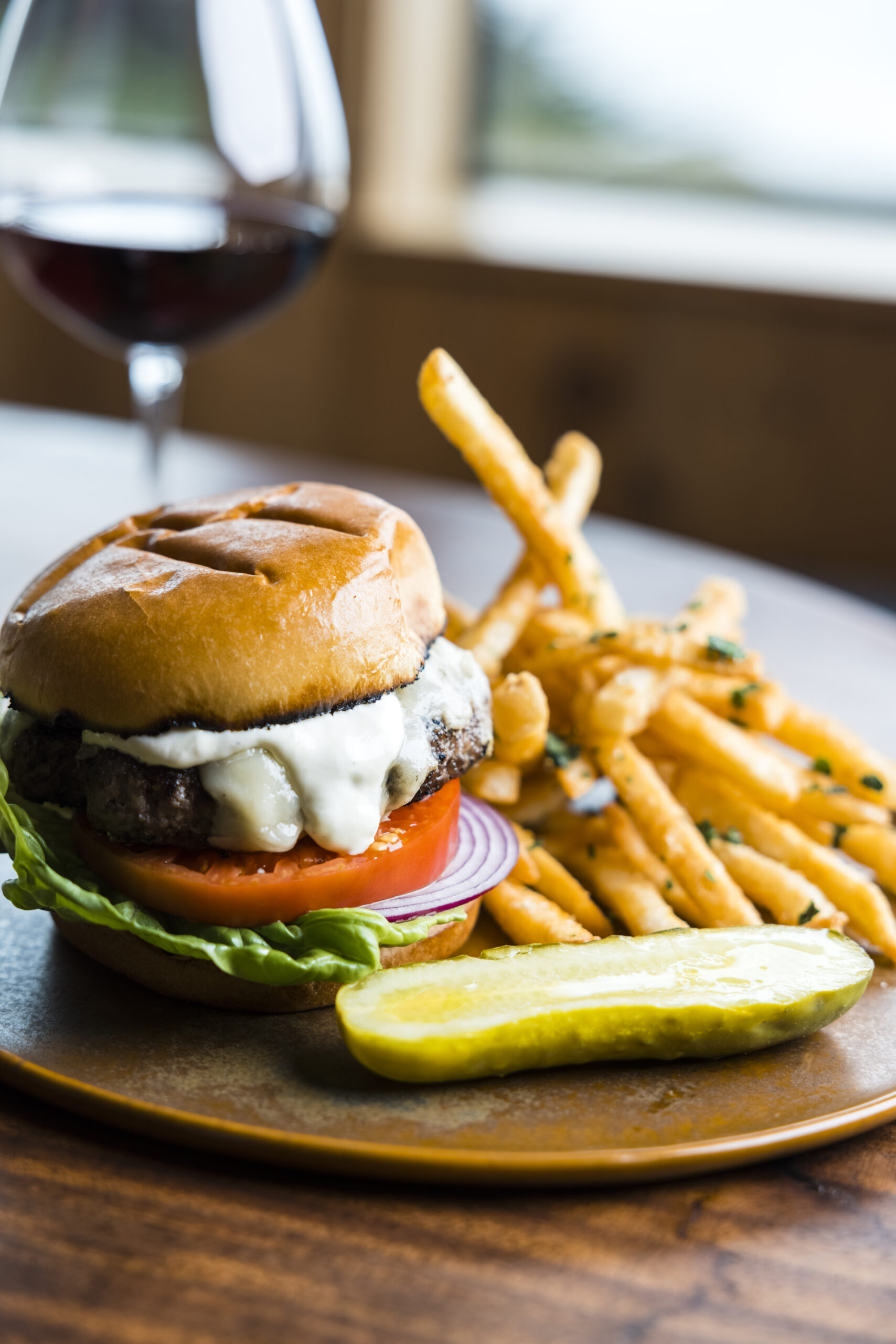 Lodge Burger from the Sea Ranch Lodge restaurant. (Courtesy of The Sea Ranch Lodge)