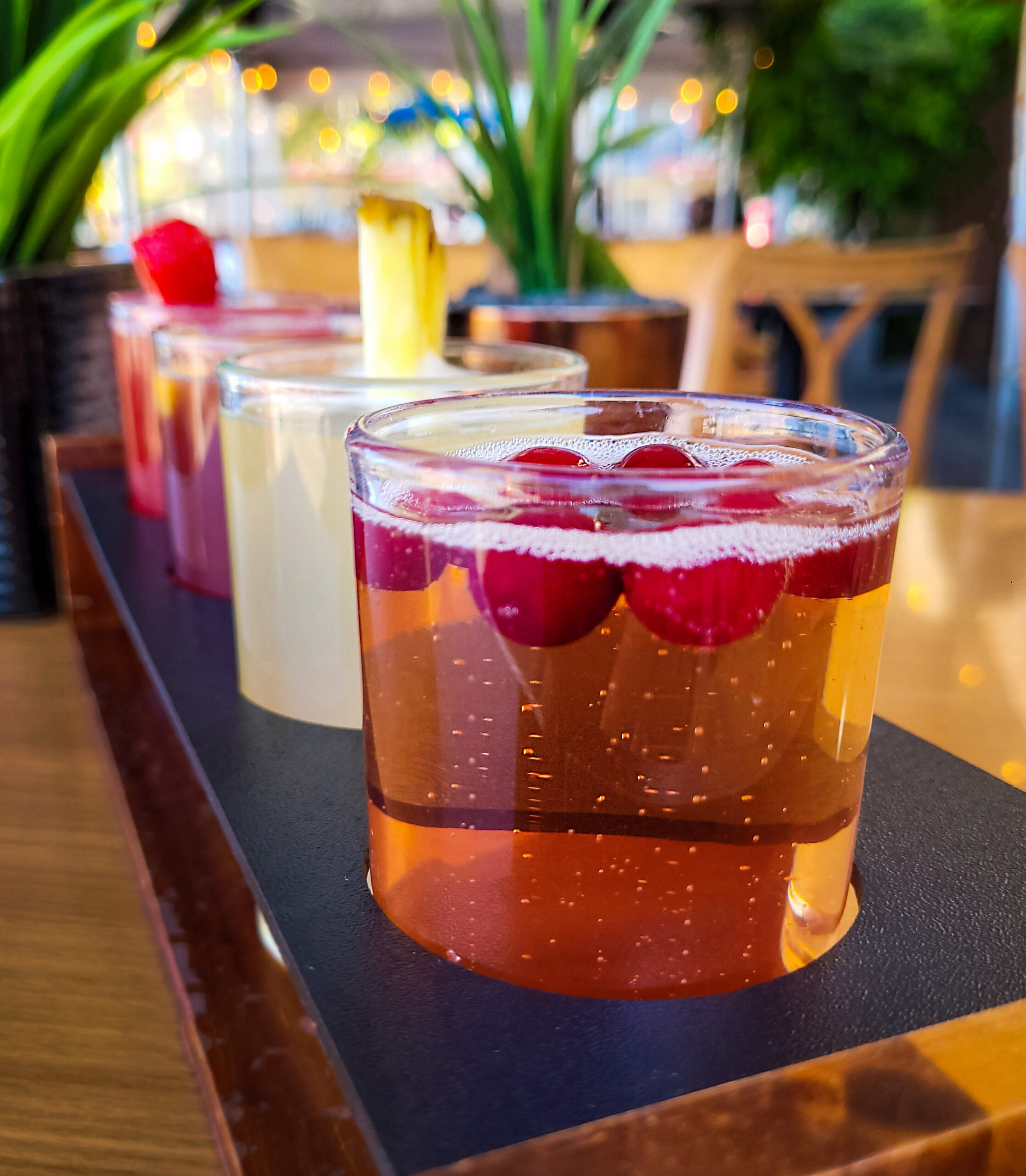 Bellini Flight at Cafe Bellini in Petaluma. (Heather Irwin/Sonoma Magazine)