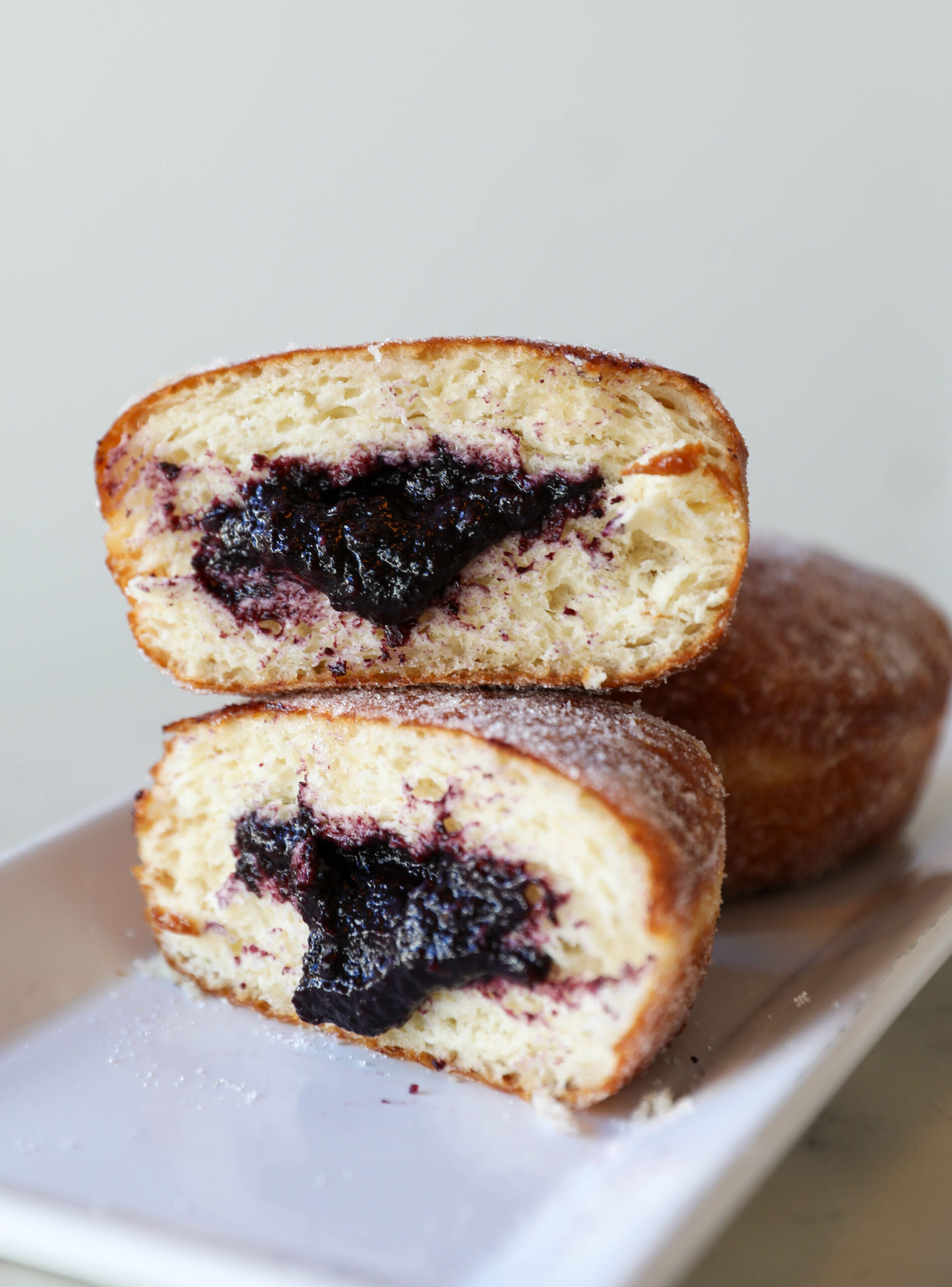 Wildberry Jam Bismark sufganiyot from Johnny Doughnuts in Santa Rosa. (Johnny Doughnuts) 