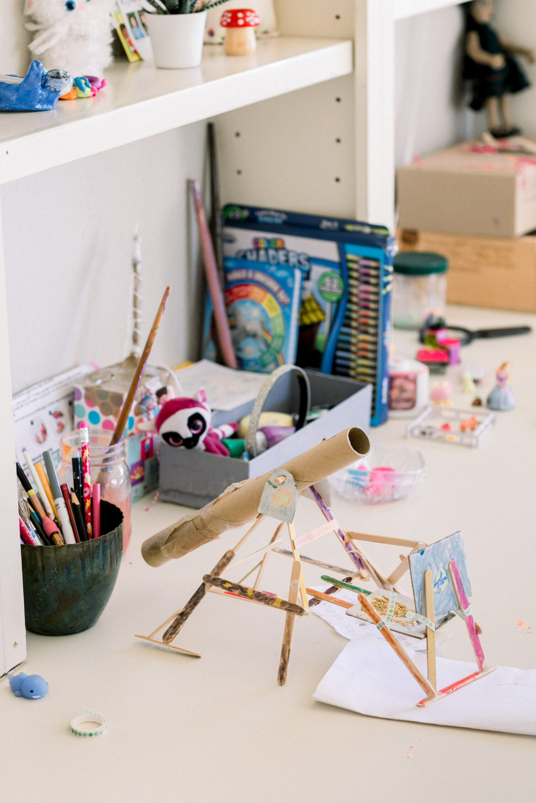 Art projects in Mica's room. (Eileen Roche/for Sonoma Magazine)