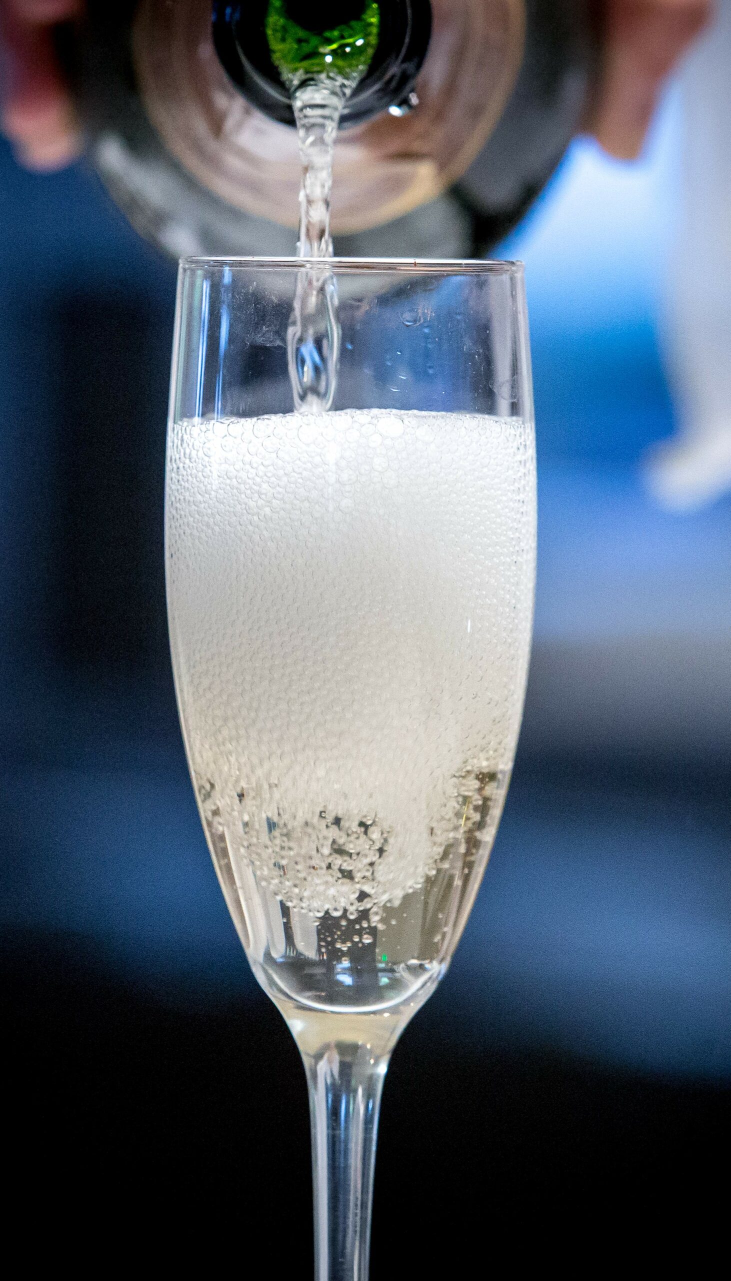 Champagne is poured during the first annual Bubbles and Blooms Festival at Gloria Ferrer Caves and Vineyards in Sonoma, Calif., Saturday, April 10, 2016. Guests met professionals from Flower Magazine and learned creative floral arranging along with spring flower/vegetable garden tips. (Jeremy Portje / For The Press Democrat)