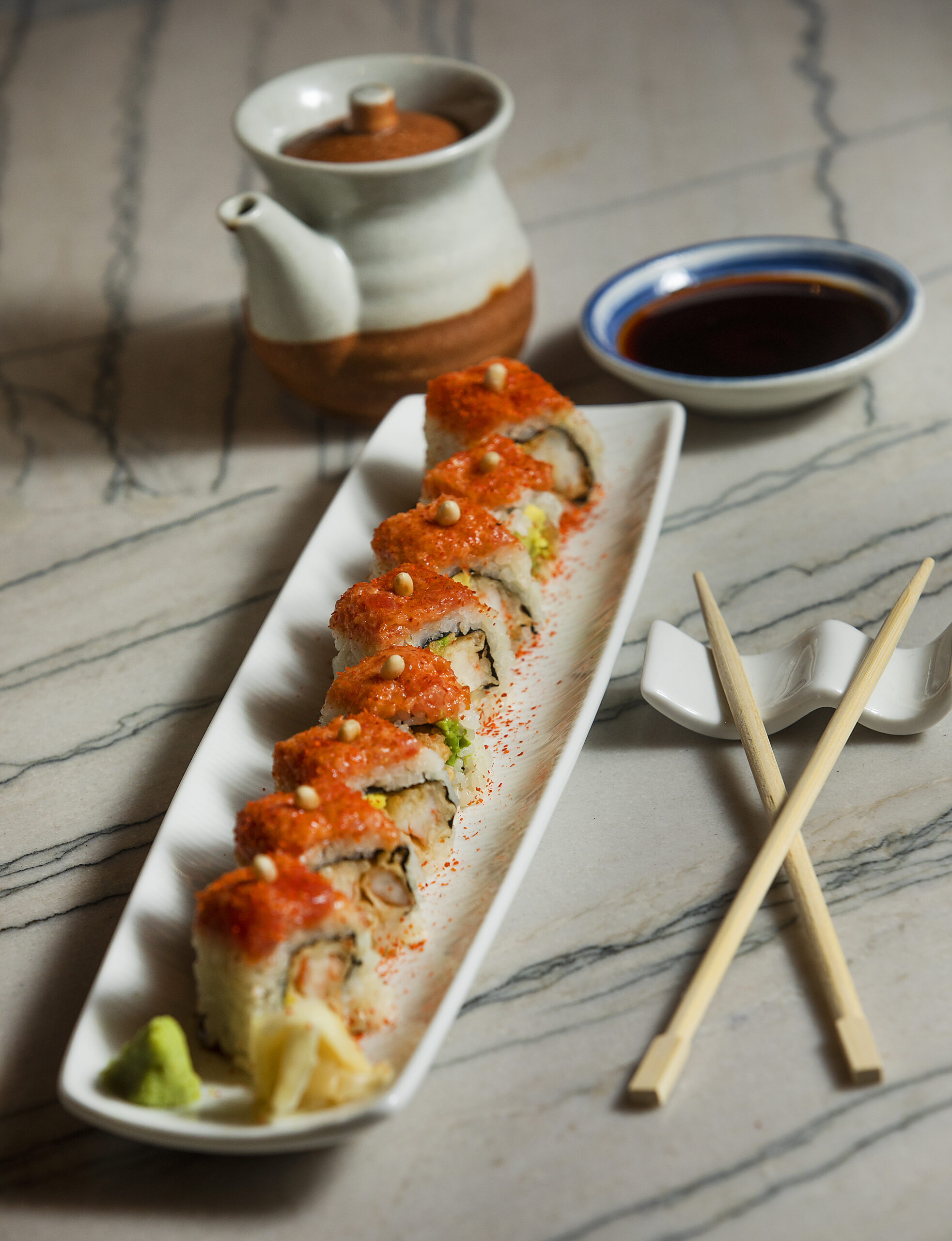 The Ken's Sushi Roll from The Matheson in Healdsburg on Friday, November 5, 2021. (Photo by John Burgess/The Press Democrat)