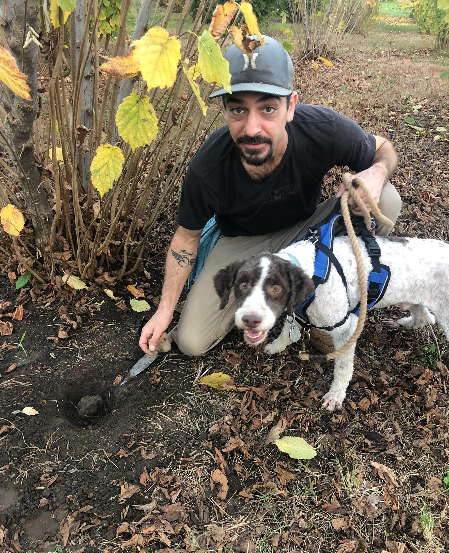 Seth Angerer and his dog, Leo. Photo: Fran Angerer