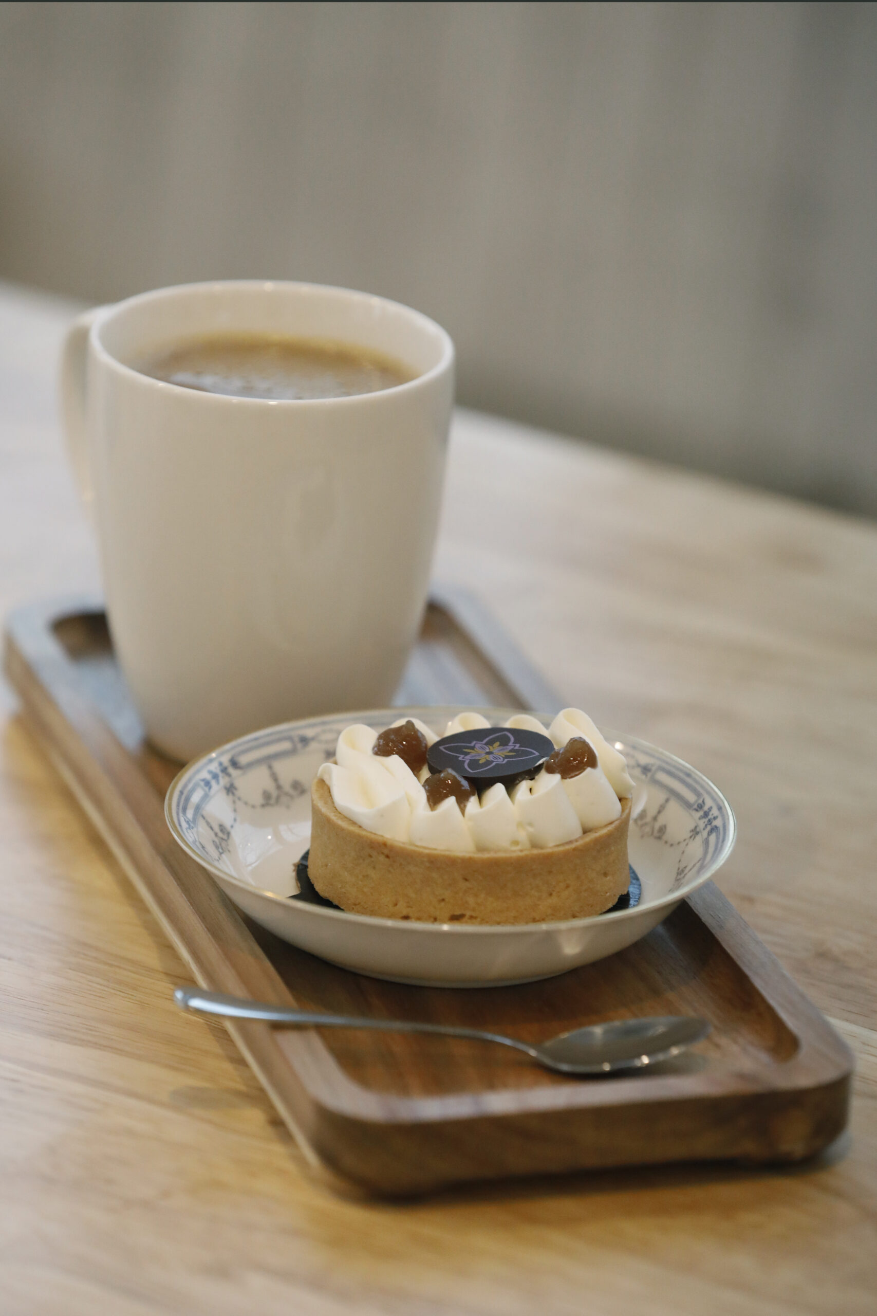 The Mont Blanc Tart made with chestnut and vanilla cremes available at Fleur Sauvage Chocolates in Windsor, Calif., on Wednesday, December 15, 2021.(Beth Schlanker/The Press Democrat)