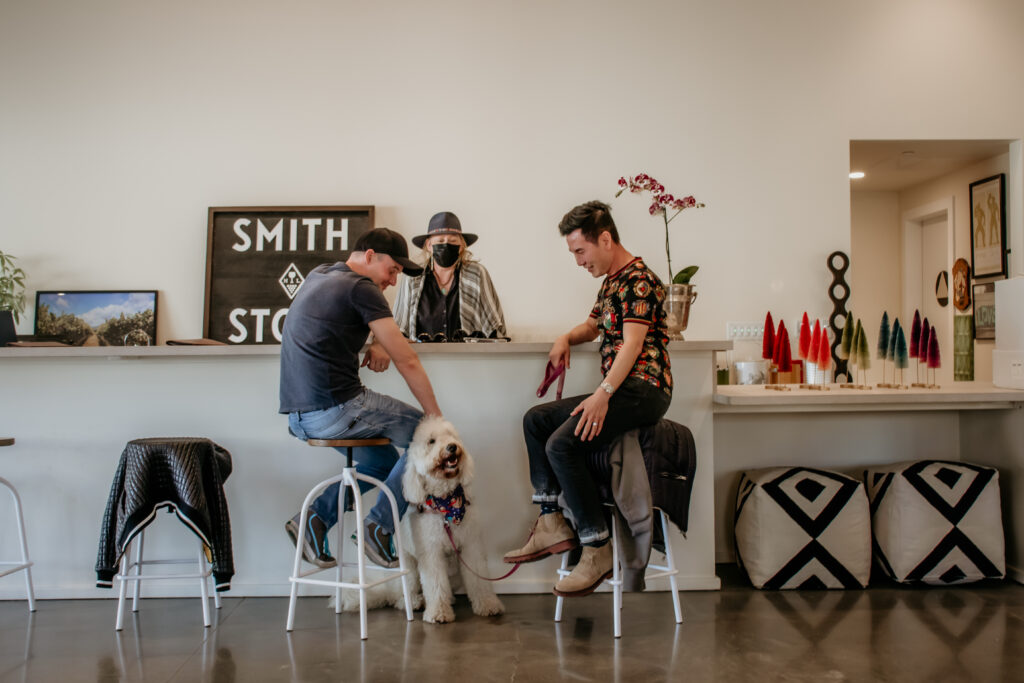 The Smith Story Wines tasting room at Bacchus Landing in Healdsburg. (Courtesy of Smith Story Wines)