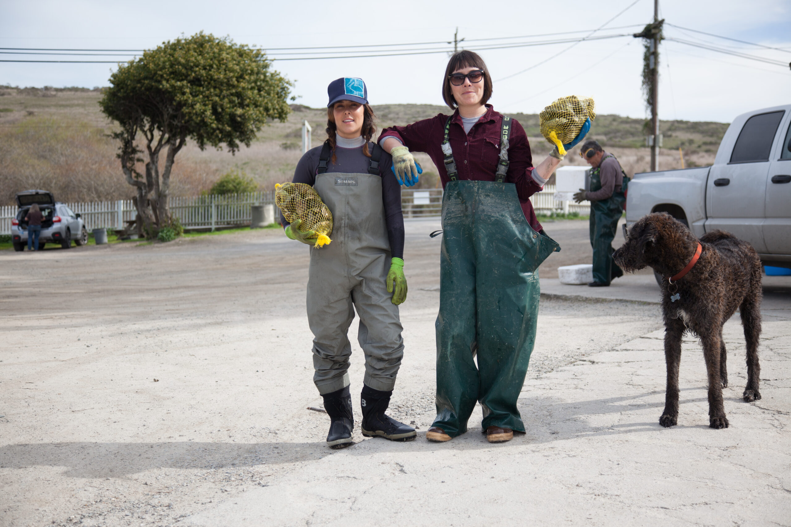 Sisters Jazmine, left, and Aluxa Lalicker maintain close relationships with local oyster farmers. (Deb Wilson)