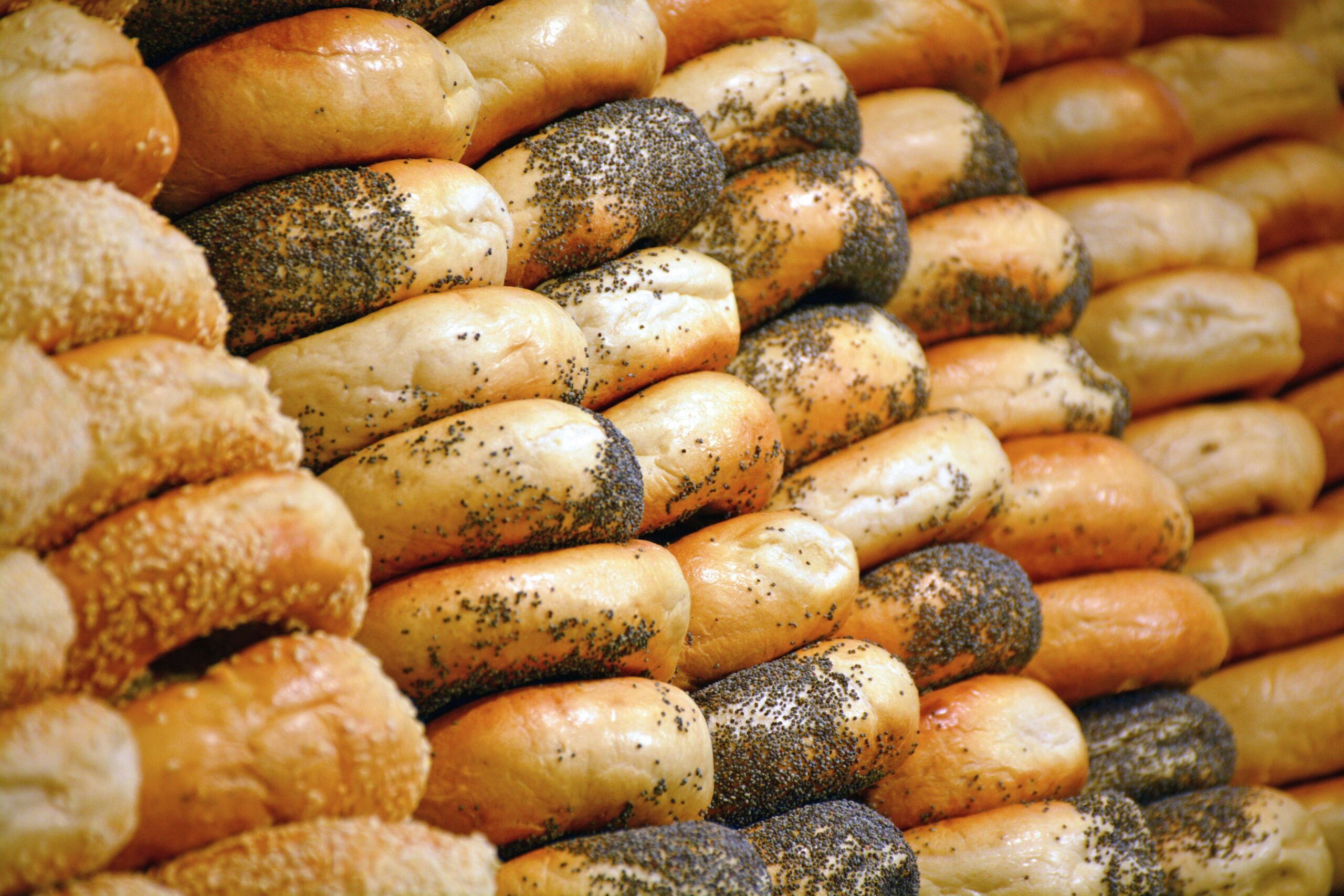 Andy's Donuts & Bagels offers single bagels as well as croissant and bagel breakfast sandwiches.