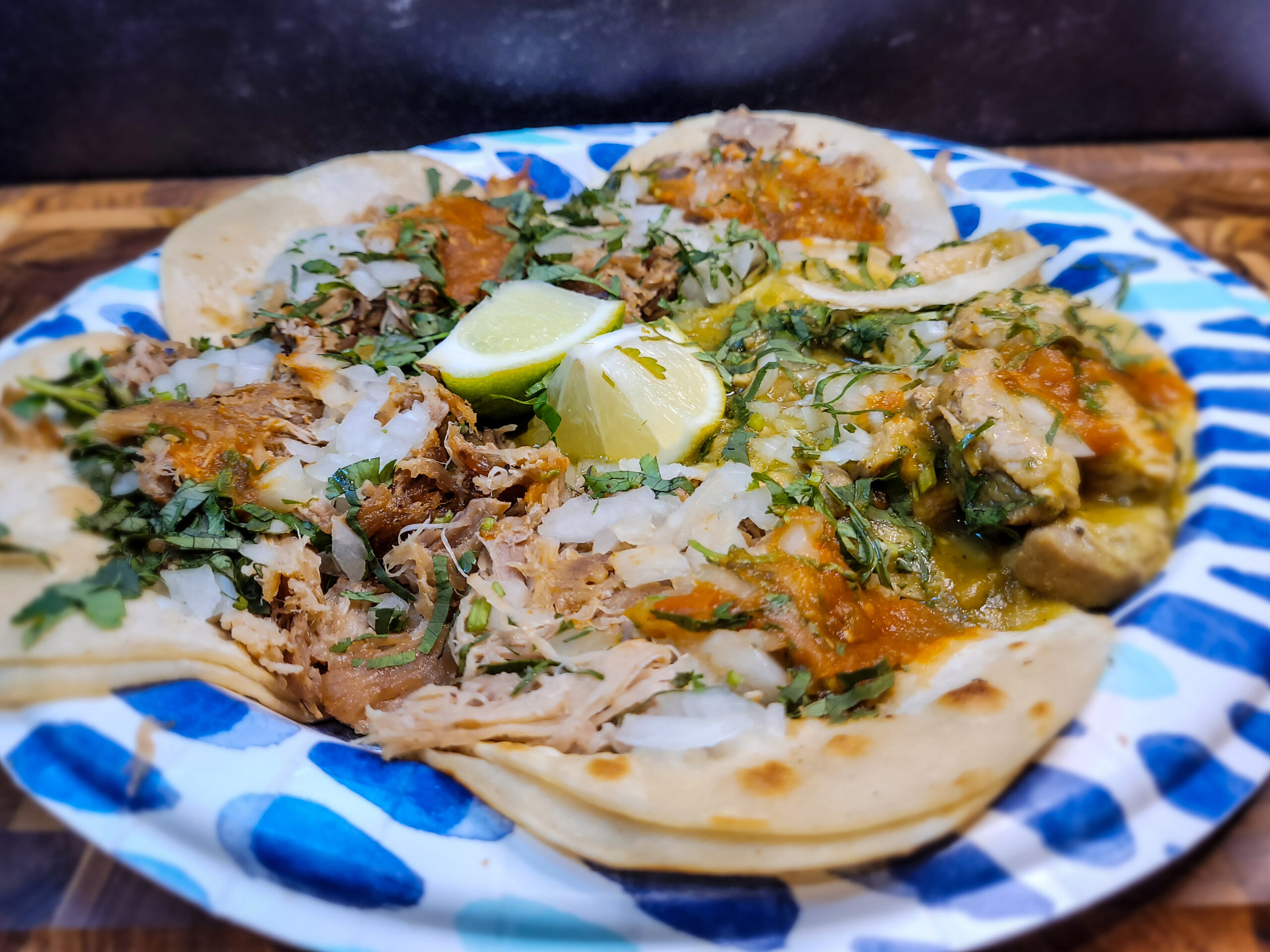 Carnitas tacos from Taqueria California in Santa Rosa. 
