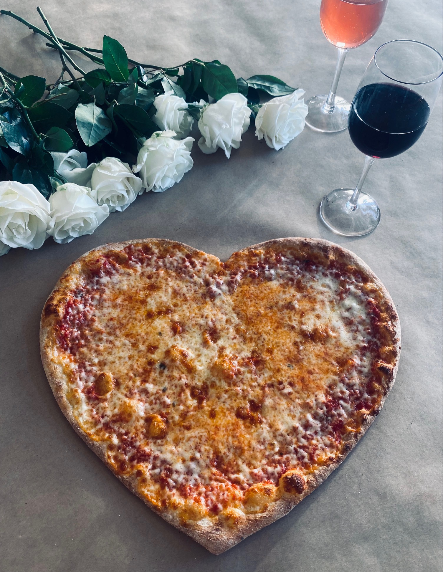 Heart-shaped pizza from Acre Pizza in Sebastopol. (Courtesy of Acre Pizza)