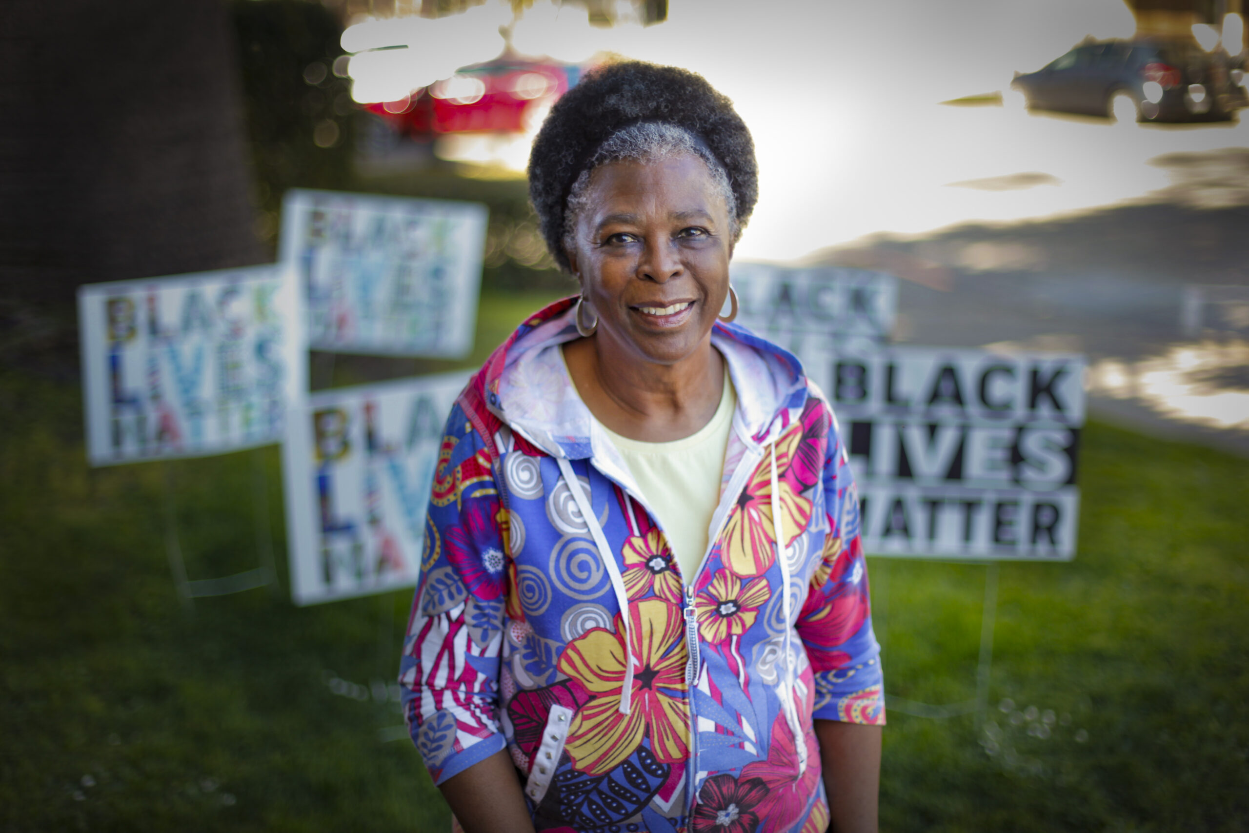 Faith Ross, president of Petaluma Blacks for Community Development stands in front of the Petaluma Historical Library Museum where the annual program for Black History Month would normally take place but due to the COVID-19 pandemic, the nonprofit decided to hold a virtual event this weekend. (CRISSY PASCUAL/ARGUS-COURIER STAFF)