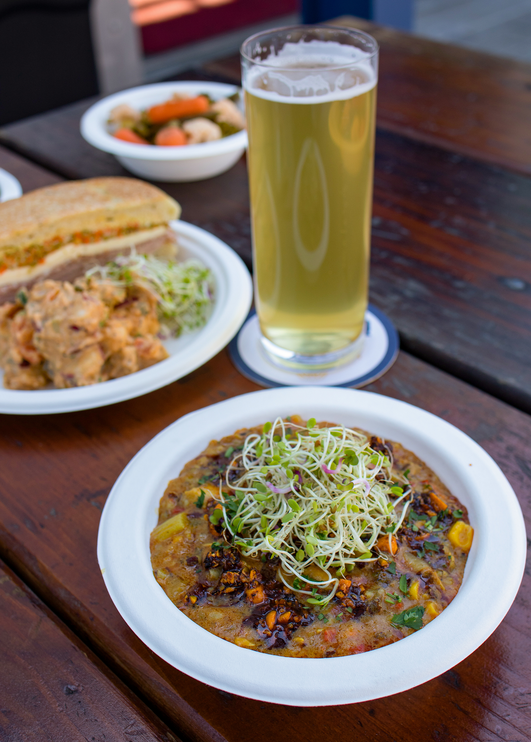 Gumbo and muffuletta sandwich at Bayou on the Bay. Heather Irwin, Press Democrat.com.