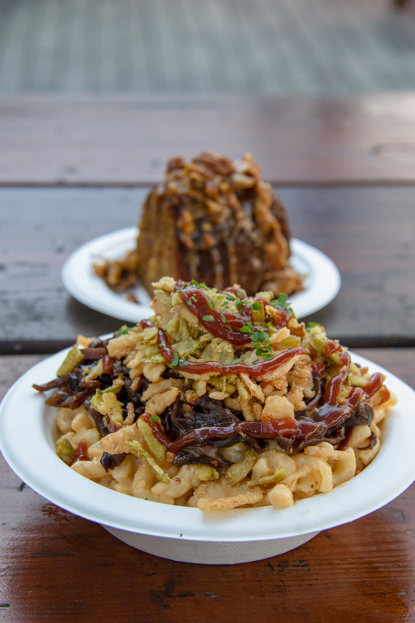 Mac and cheese with smoked mushrooms at Bayou on the Bay. (Heather Irwin/Sonoma Magazine)