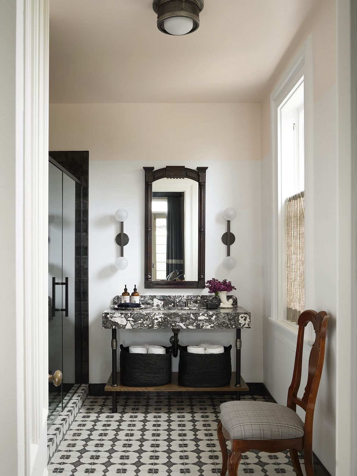 A guest bathroom at The Madrona in Healdsburg. (Matthew Millman)