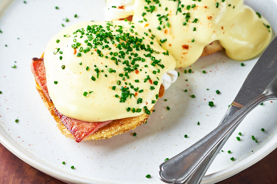 Eggs Benedict from Wit & Wisdom in Sonoma is on the Mother's Day brunch menu.