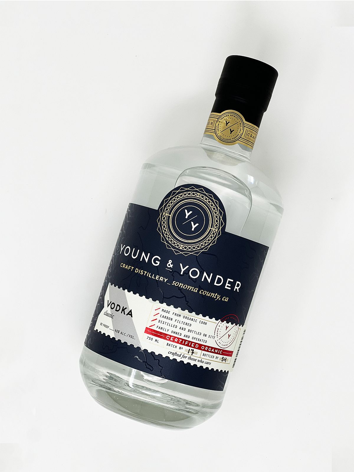 Young & Yonder Spirits organic vodka. (Courtesy of Young & Yonder Spirits)