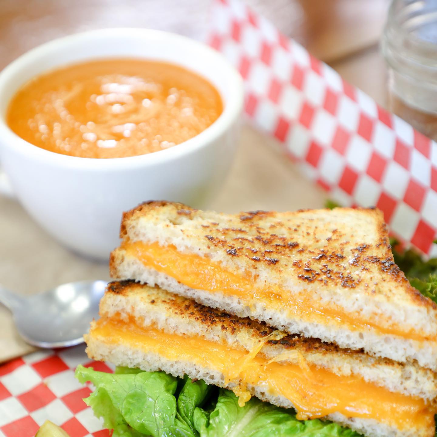 Grilled cheese sandwich and tomato soup from Estero Cafe in Valley Ford. (Estero Cafe)