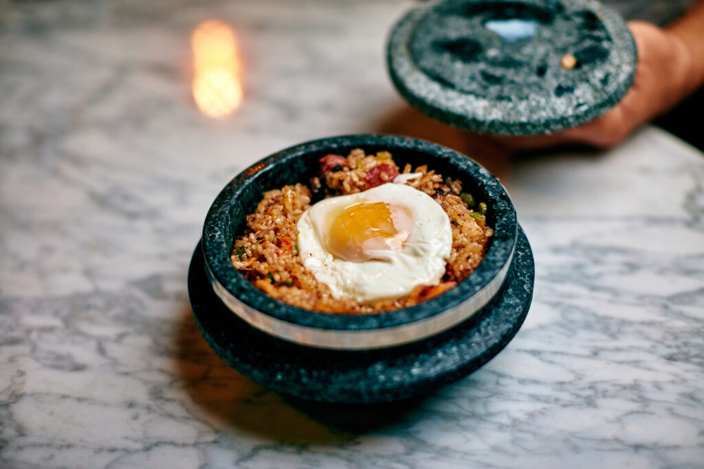 Pastrami Kimchi fried rice, is served at Animo, a restaurant in Sonoma. (Kim Caroll/for Sonoma Magazine)